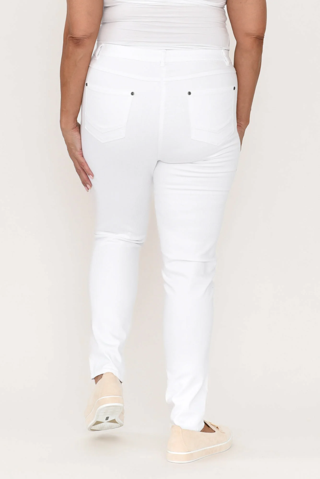 Reed White Stretch Cotton Pants - Image 14
