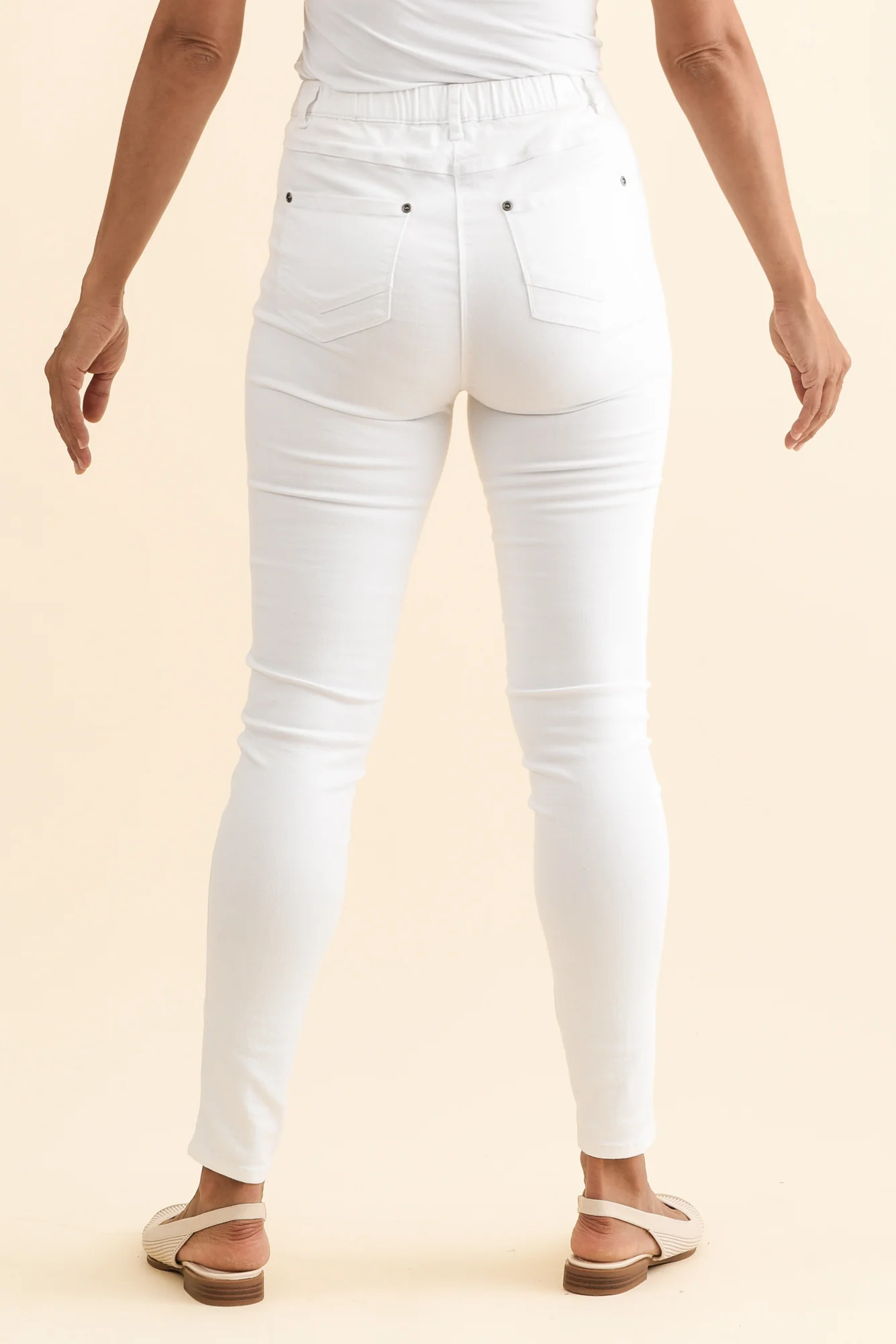 Reed White Stretch Cotton Pants - Image 4