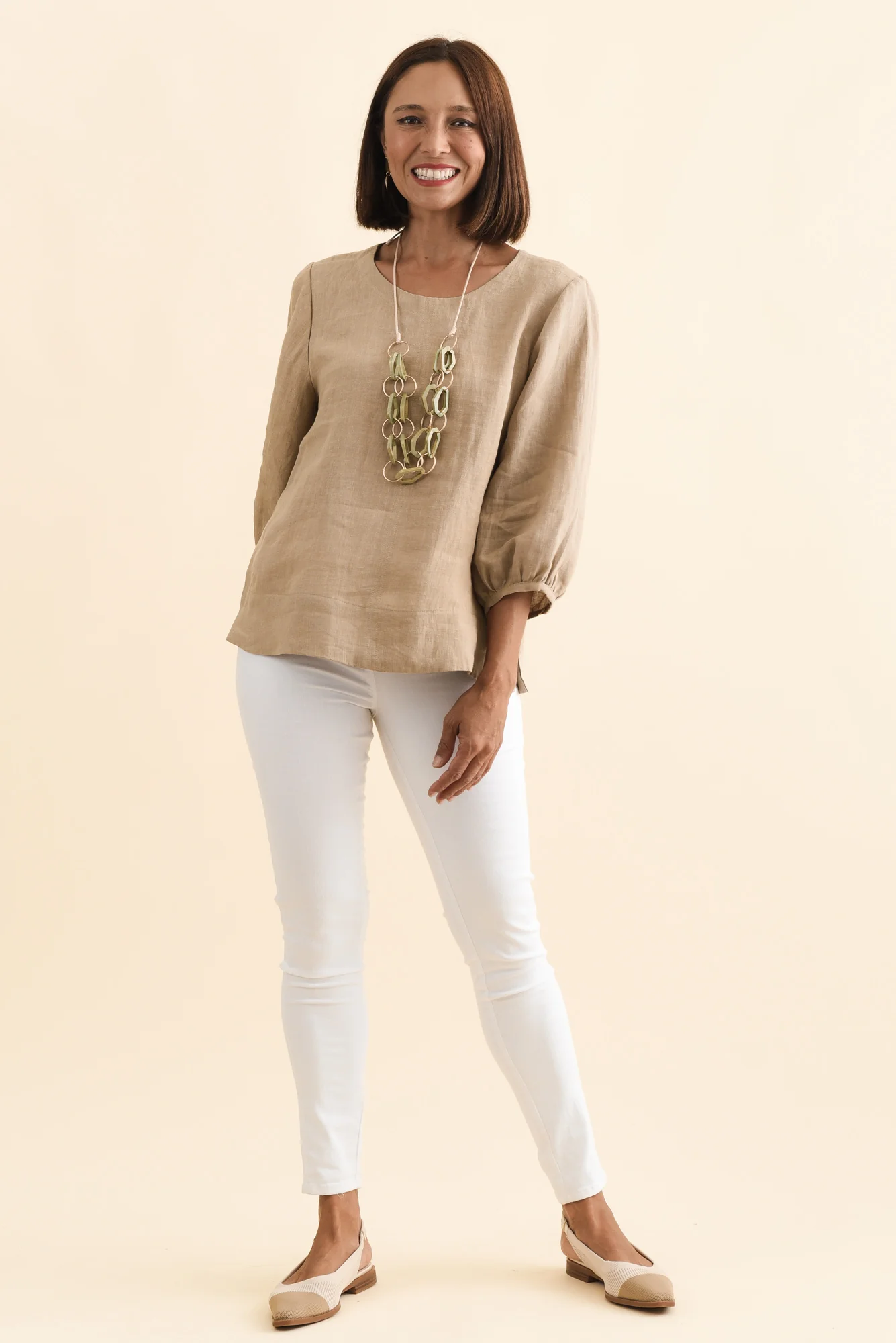 Reed White Stretch Cotton Pants - Image 7