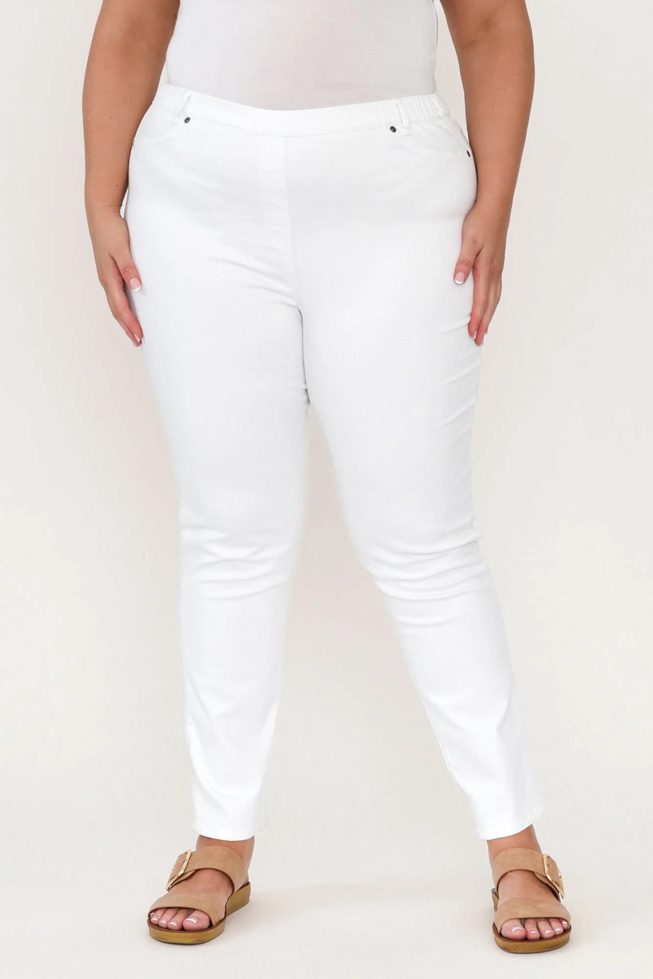 Reed White Stretch Cotton Pants - Image 8