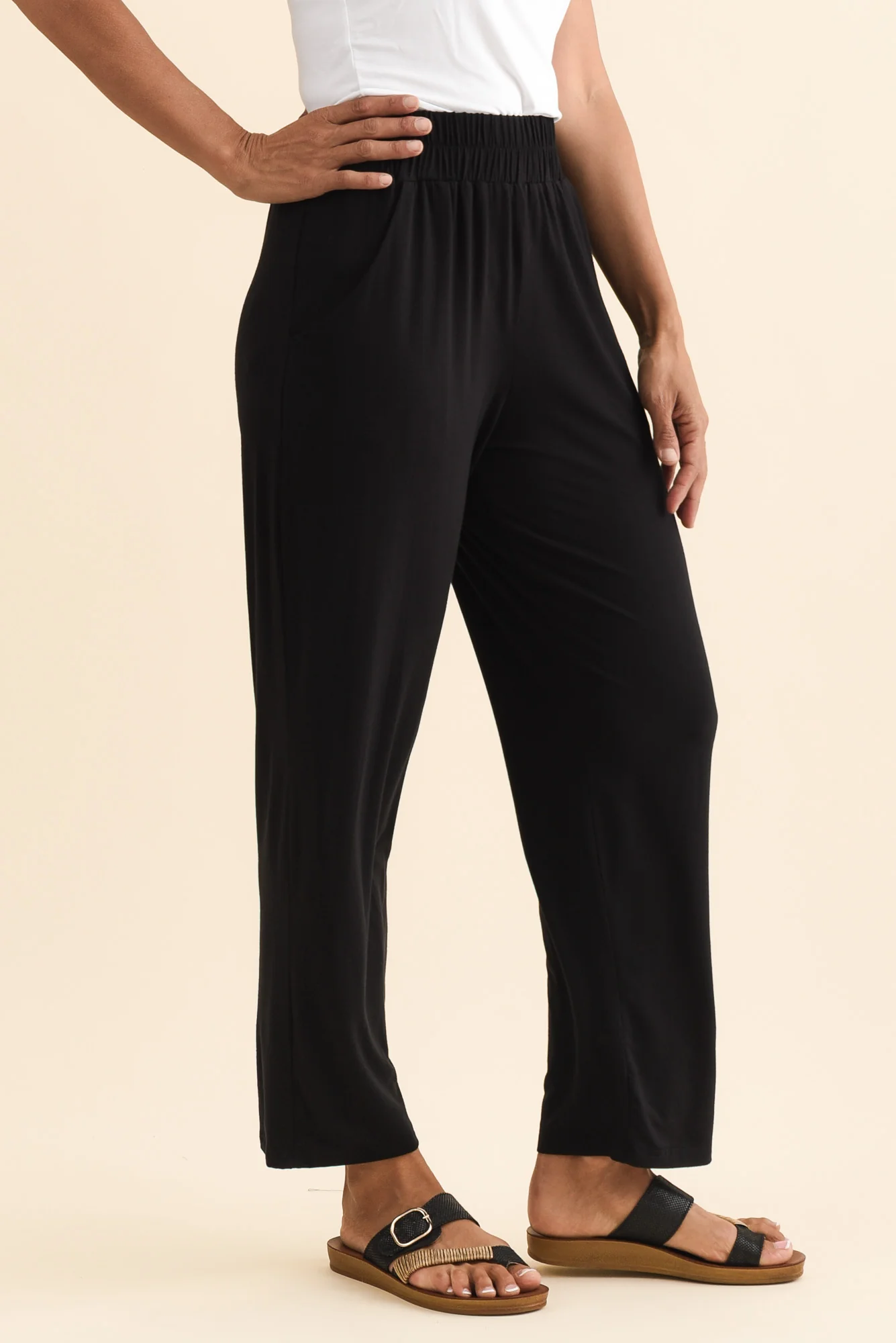 Rosella Black Bamboo Pants - Image 4