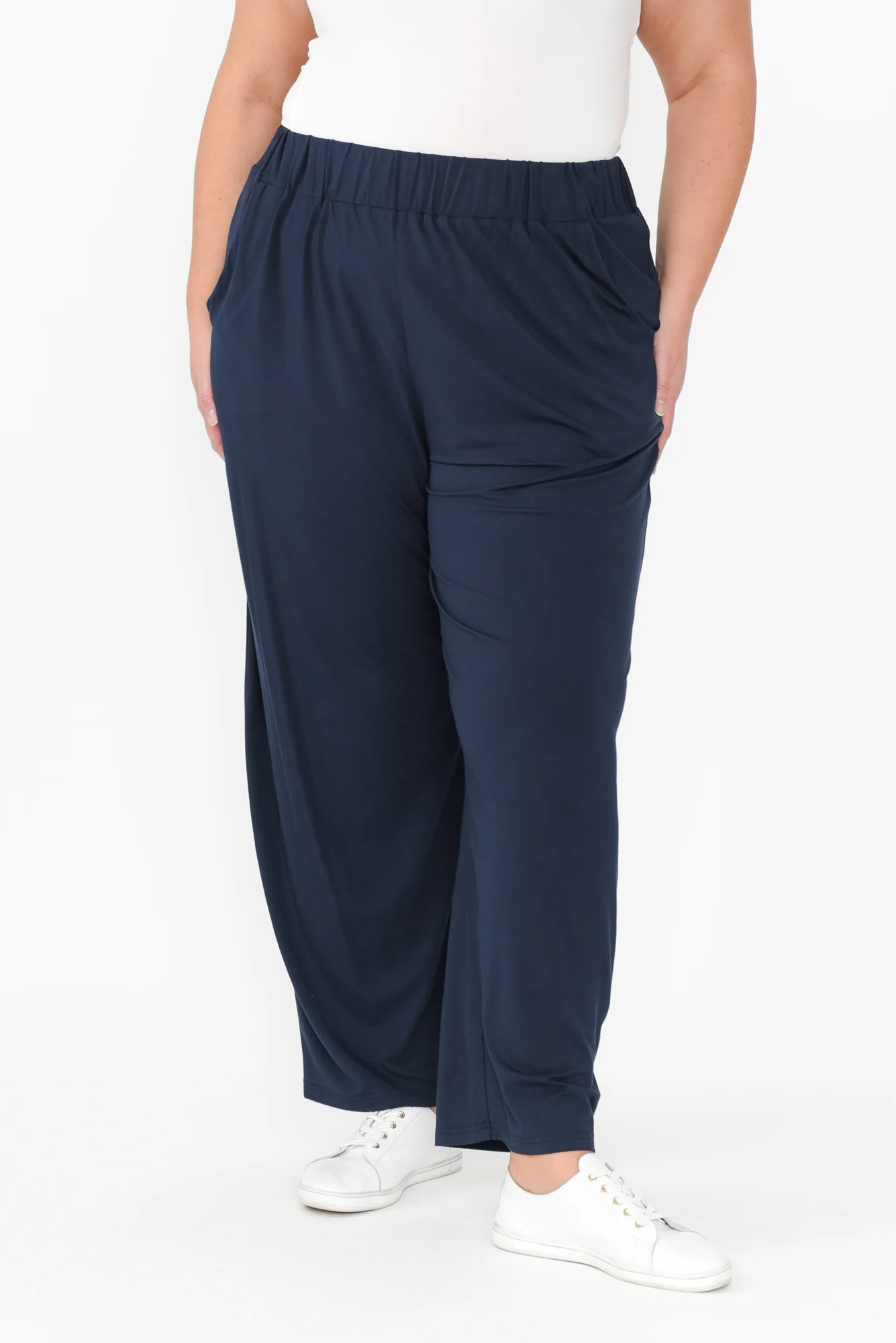 Rosella Navy Bamboo Pants - Image 11