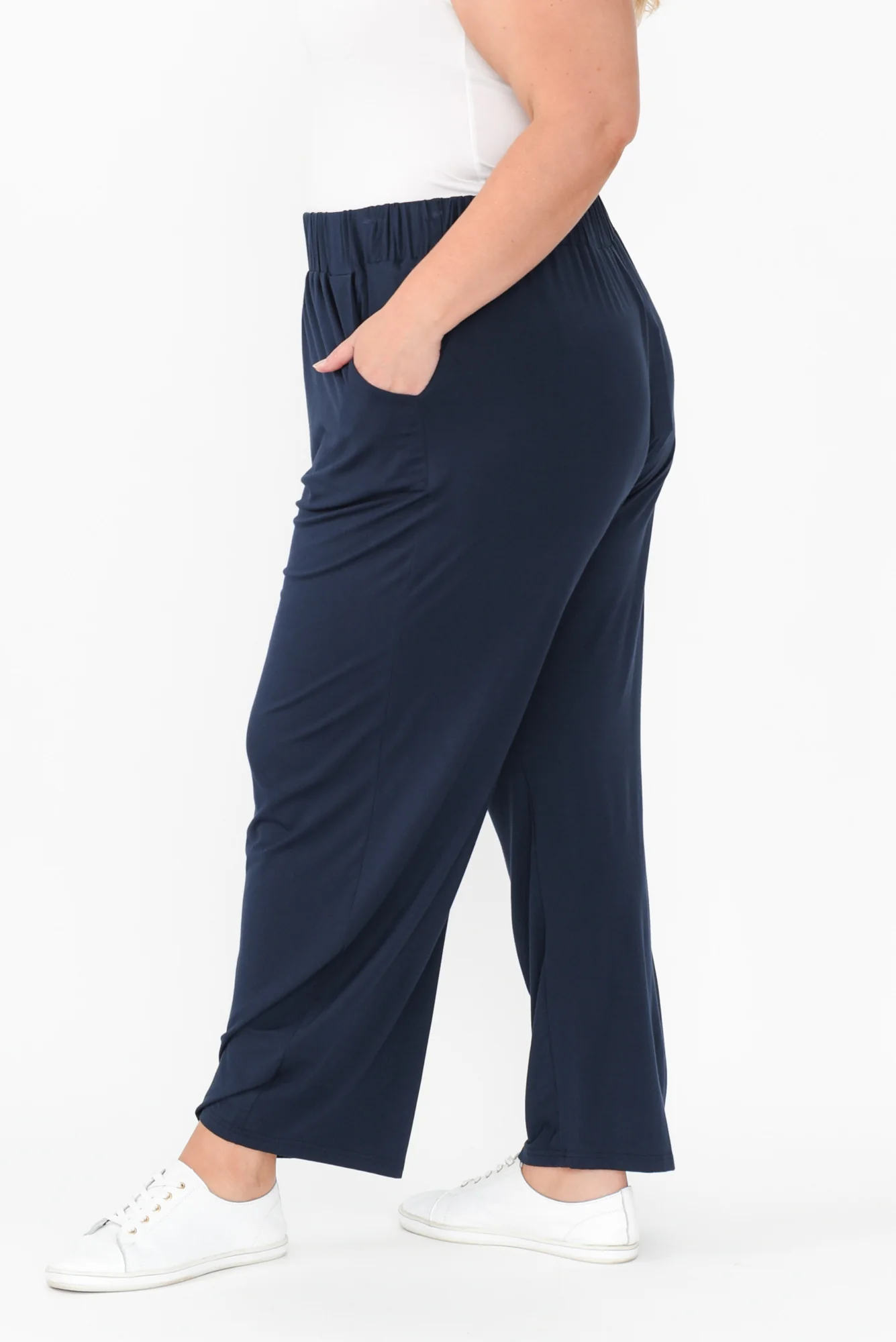 Rosella Navy Bamboo Pants - Image 13