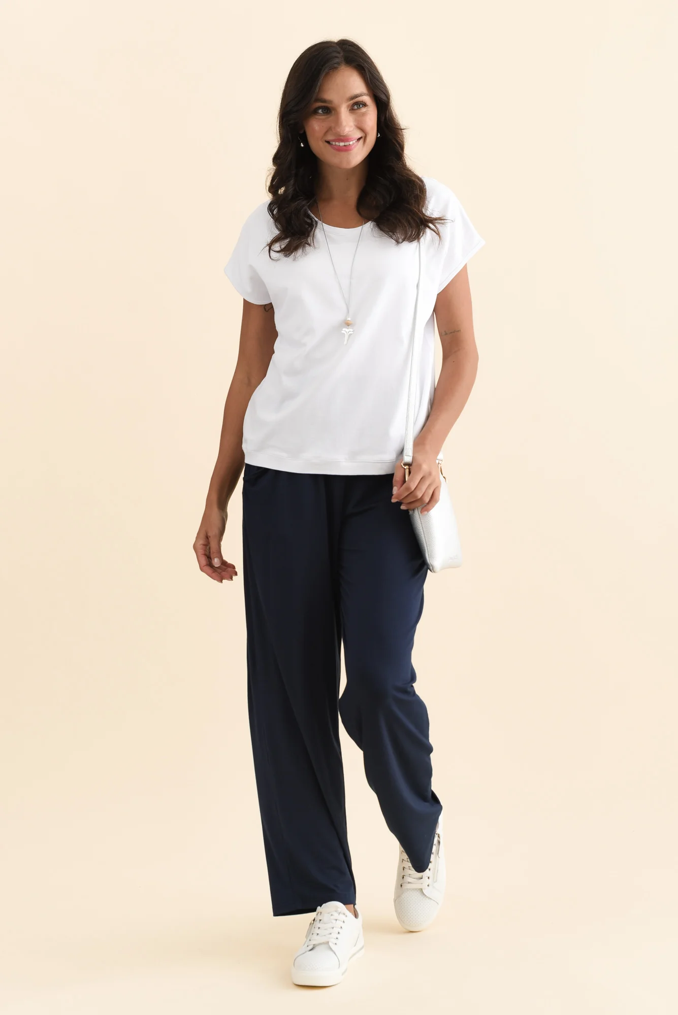 Rosella Navy Bamboo Pants - Image 3