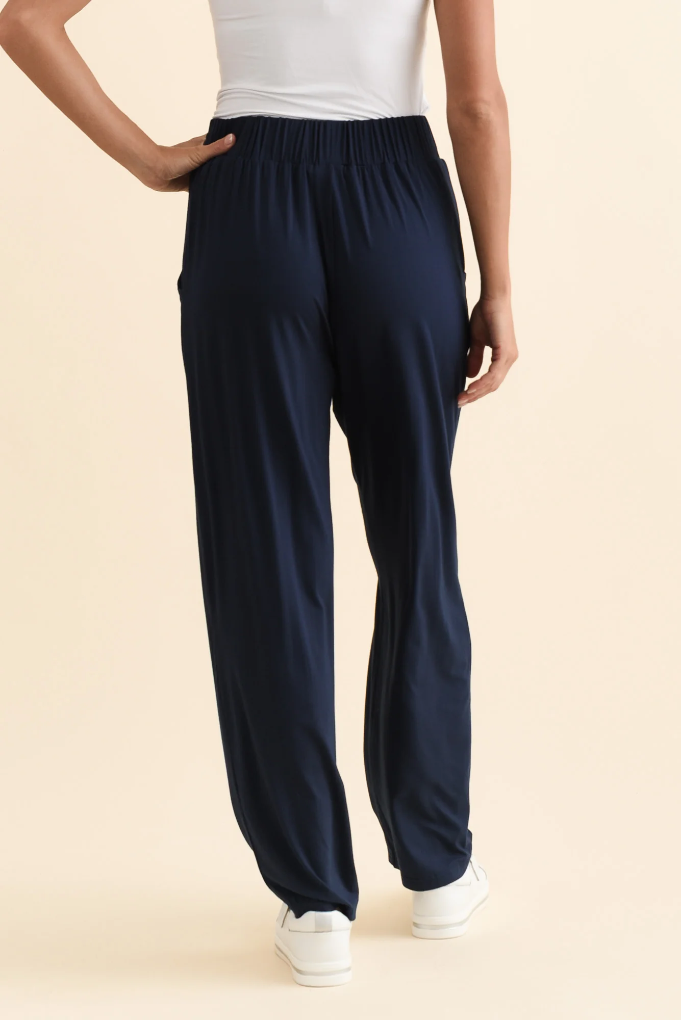 Rosella Navy Bamboo Pants - Image 5