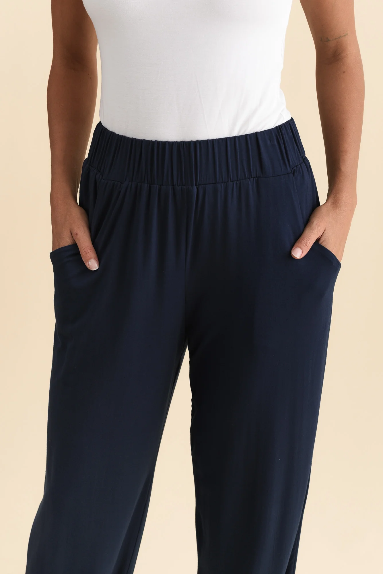 Rosella Navy Bamboo Pants - Image 6