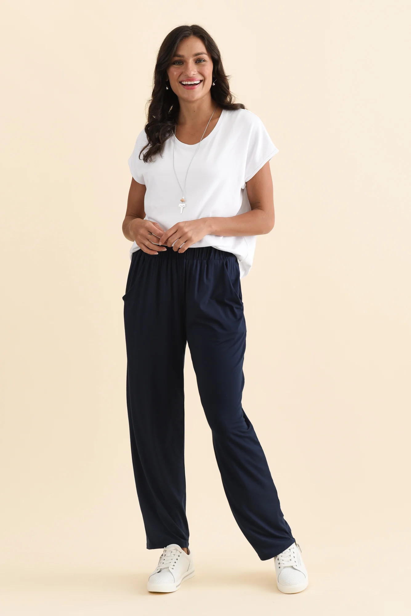 Rosella Navy Bamboo Pants - Image 8