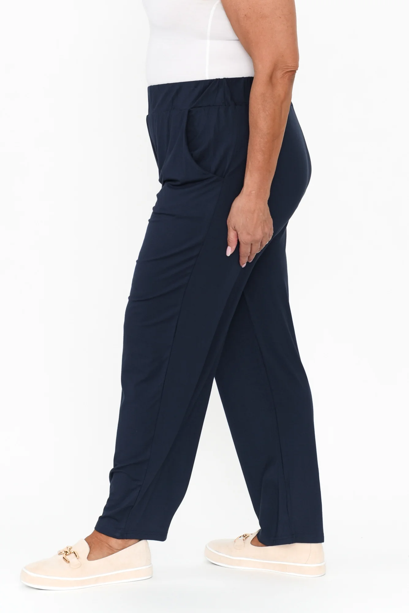 Rosella Navy Bamboo Pants - Image 9