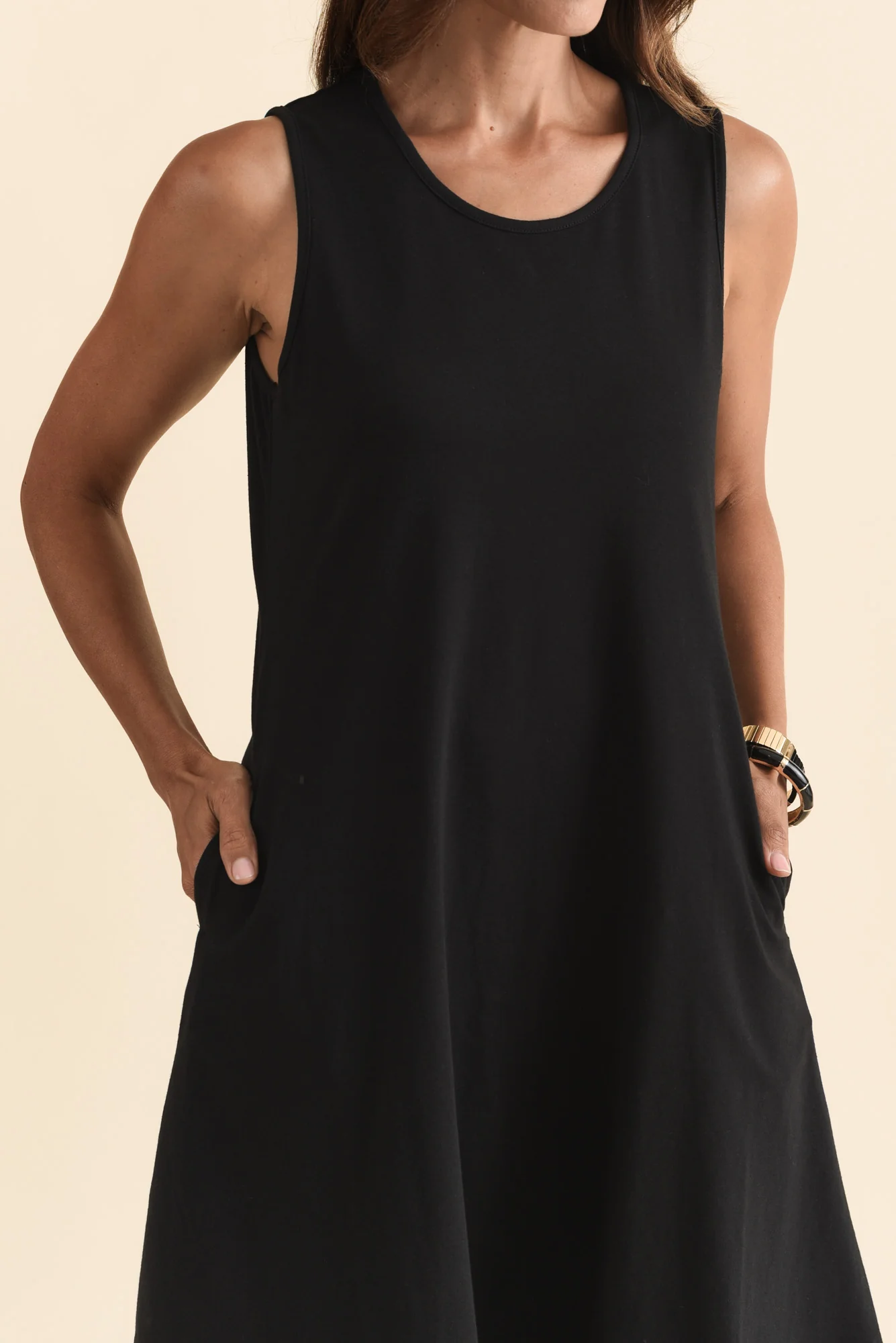 Roxanne Black Swing Dress - Image 6