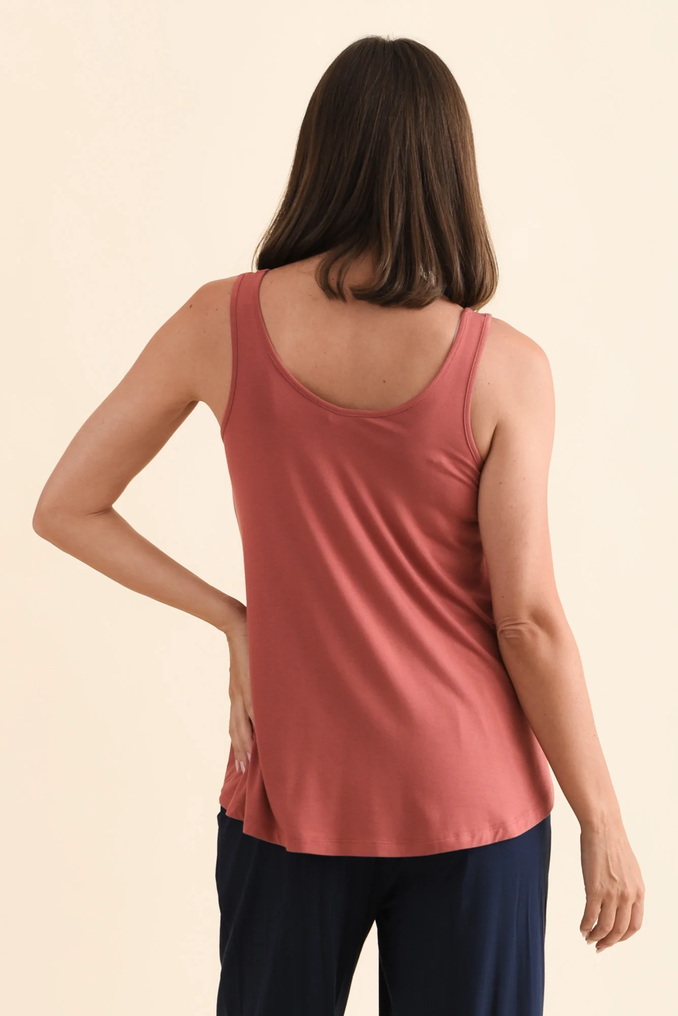 Rust Bamboo Relaxed Singlet - Image 4