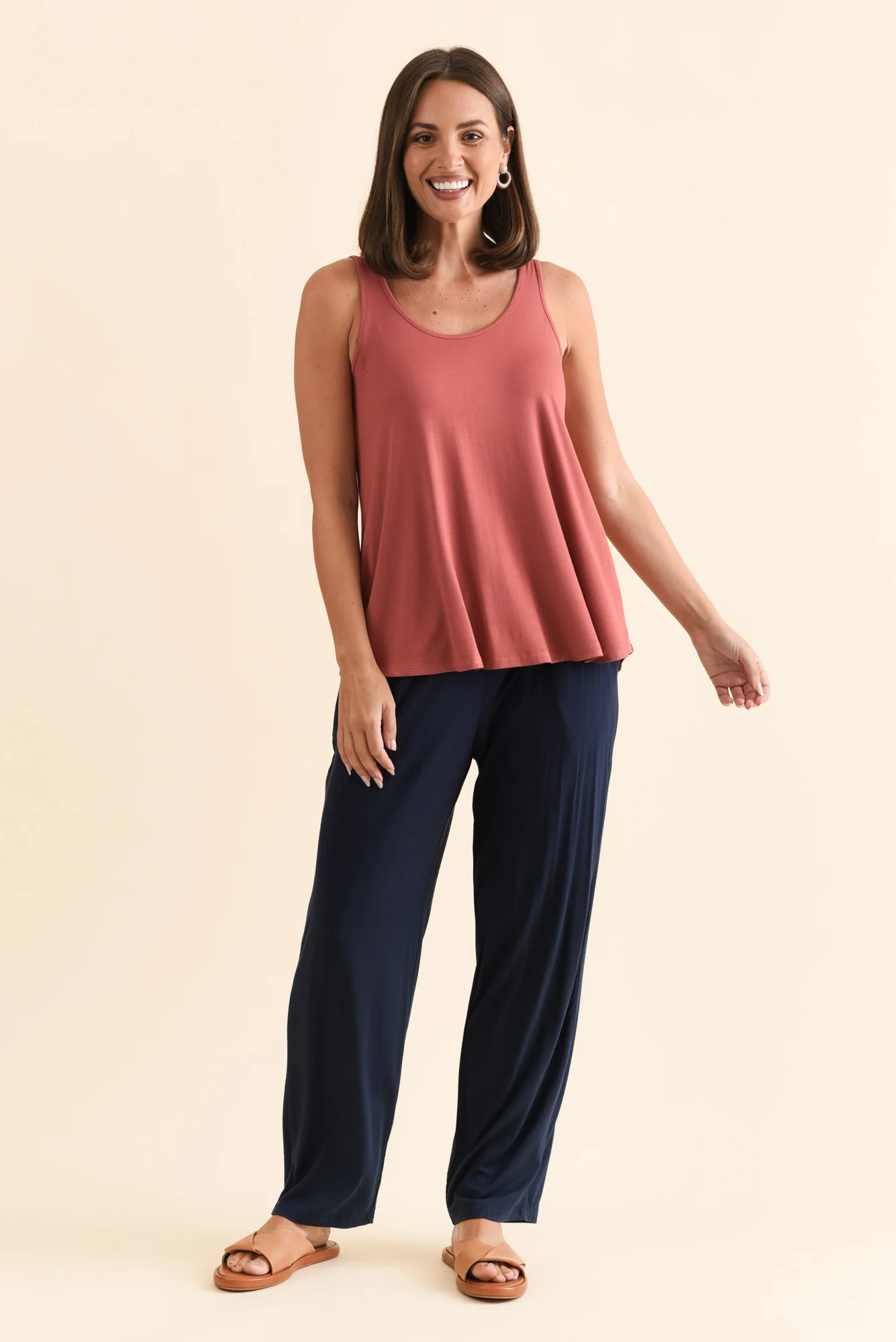 Rust Bamboo Relaxed Singlet - Image 6