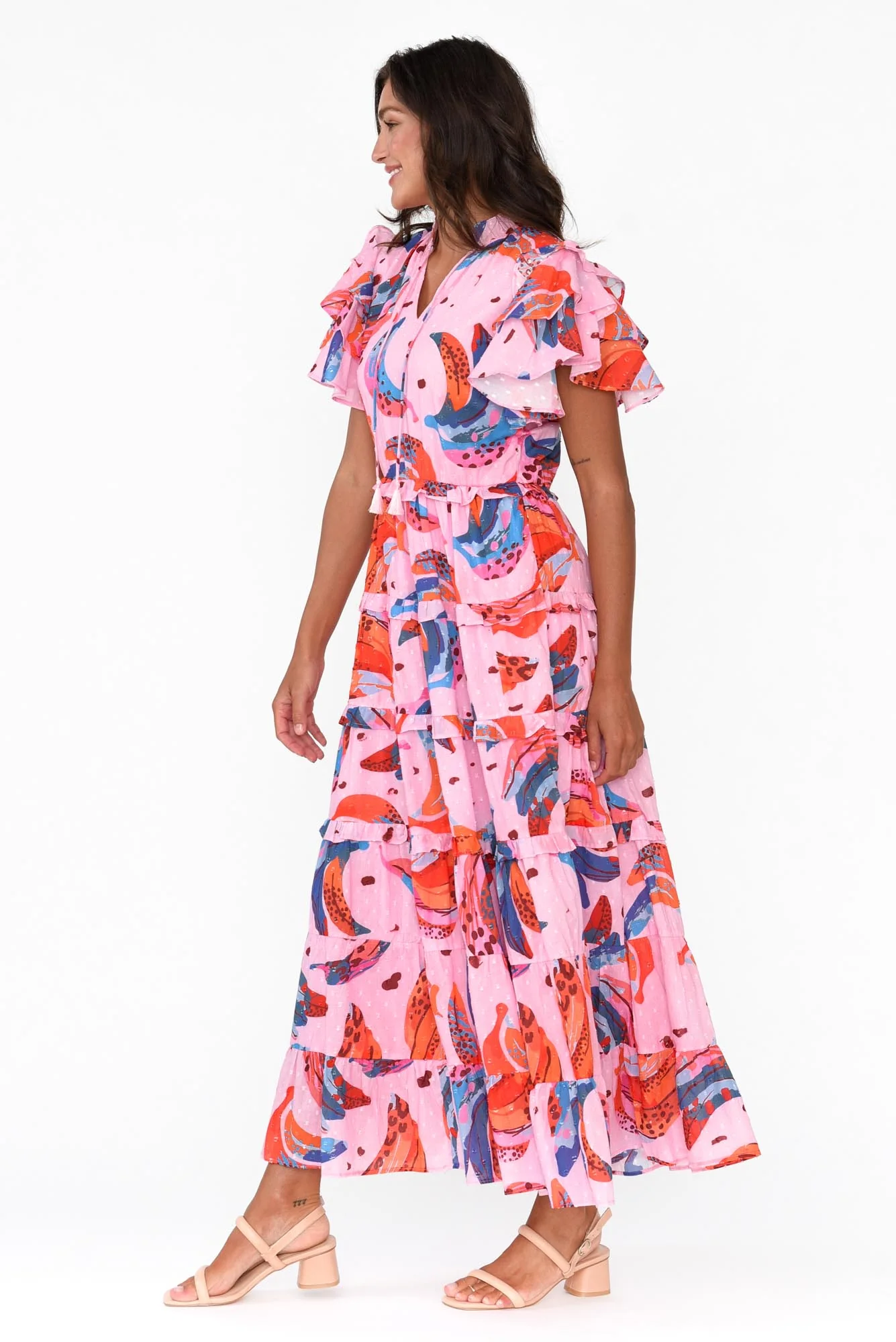 Sana Fruity Fusion Cotton Frill Dress - Image 4