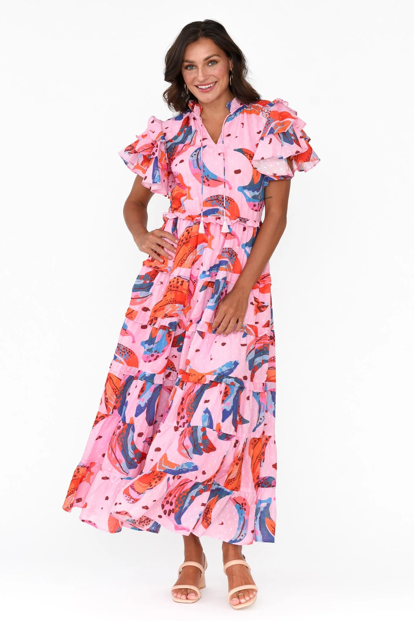 Sana Fruity Fusion Cotton Frill Dress - Image 6