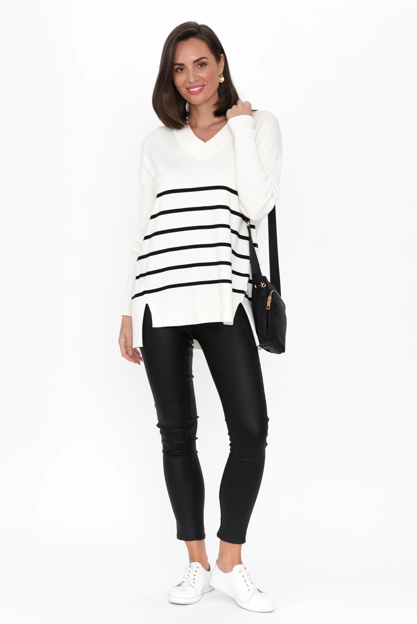 Sawyer Black Wet Look Pants - Image 3