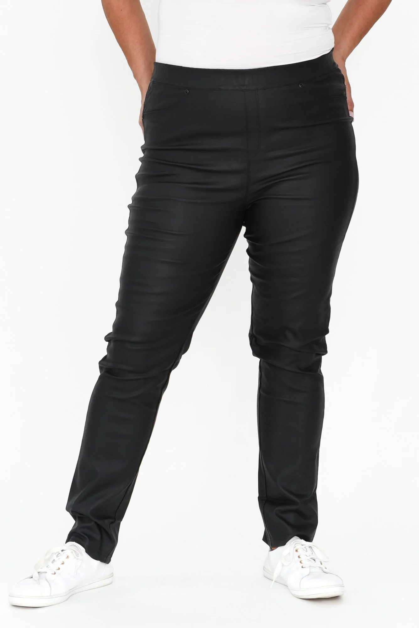 Sawyer Black Wet Look Pants - Image 7