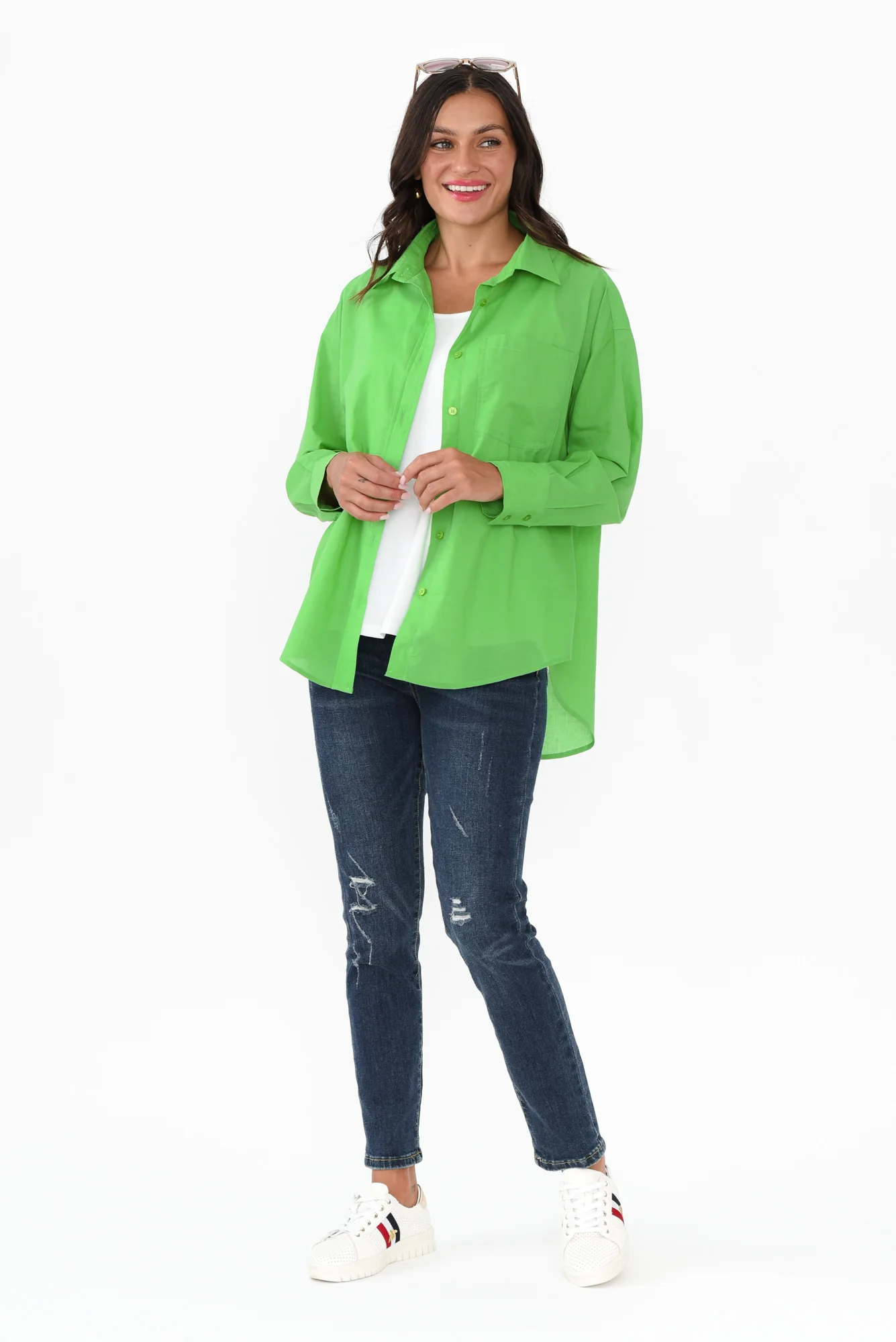 Seattle Green Cotton Shirt - Image 3