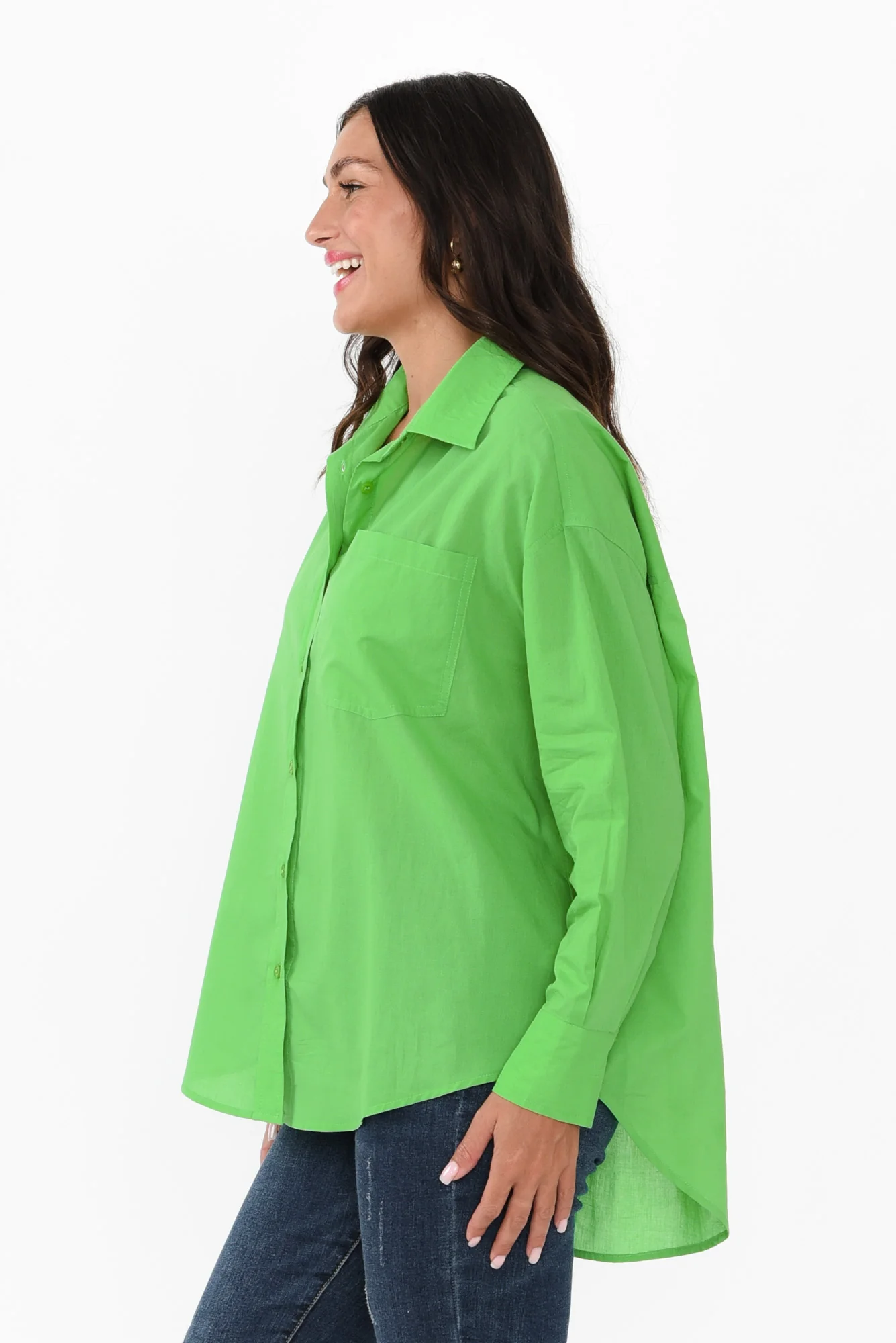Seattle Green Cotton Shirt - Image 4