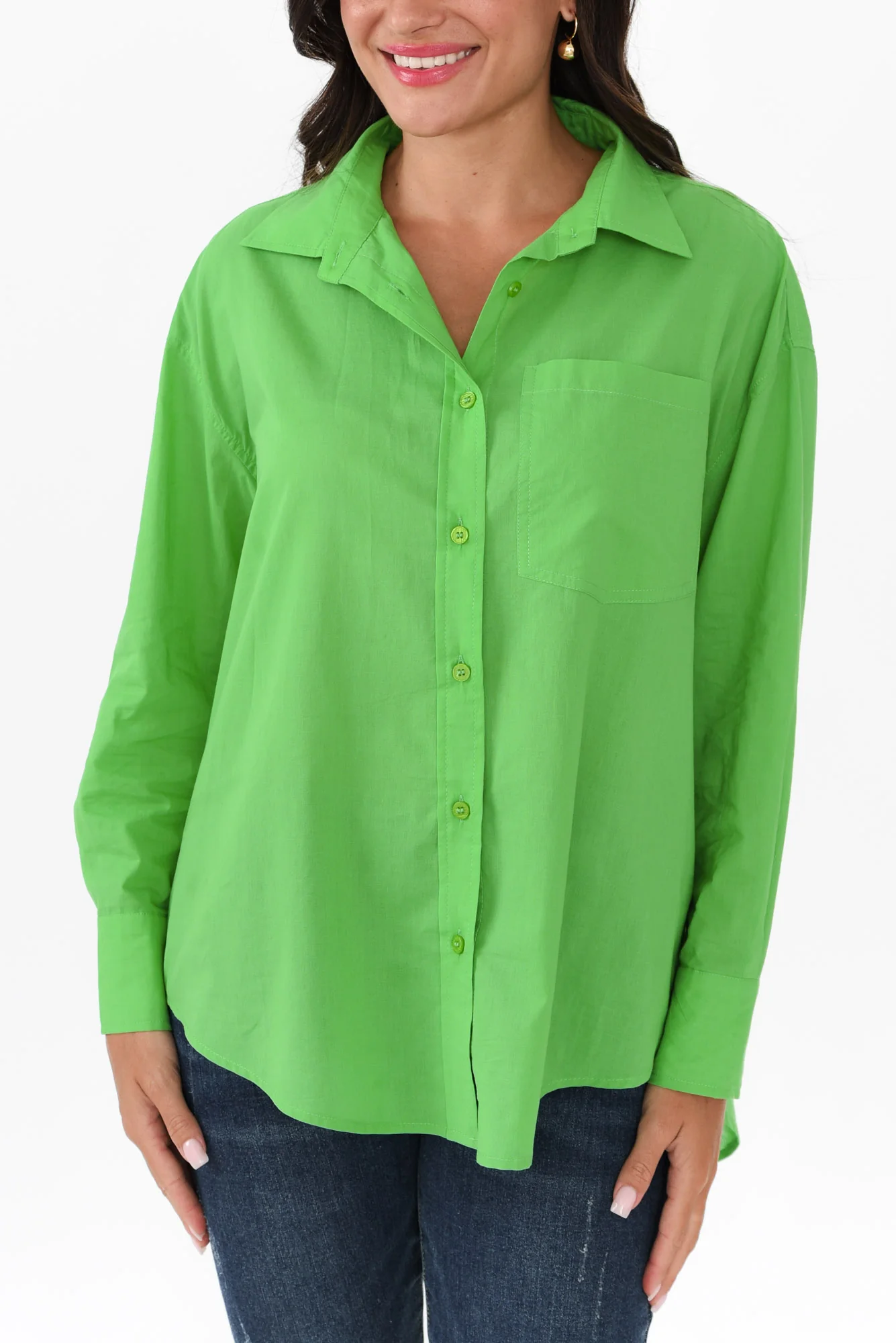 Seattle Green Cotton Shirt - Image 6