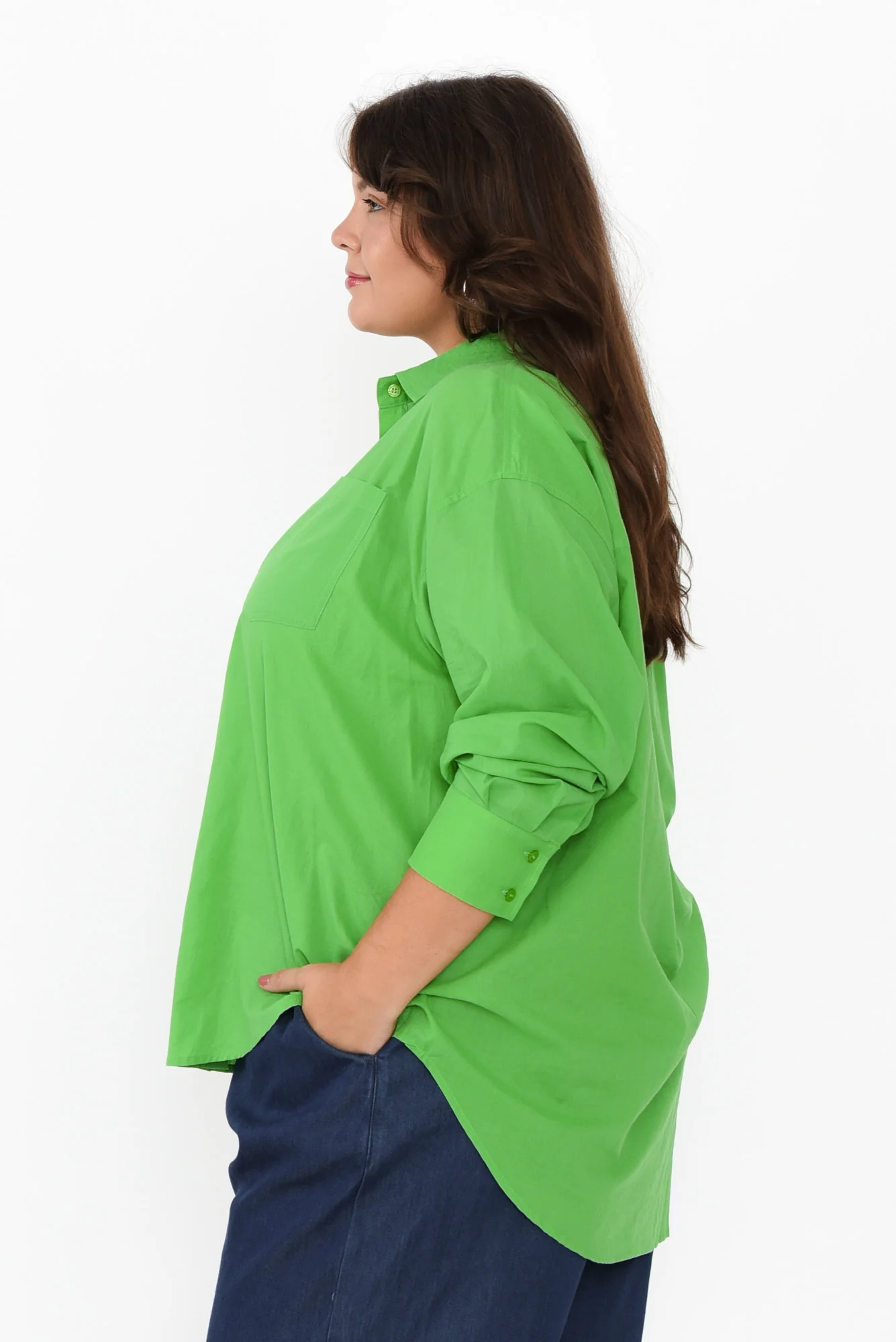 Seattle Green Cotton Shirt - Image 9