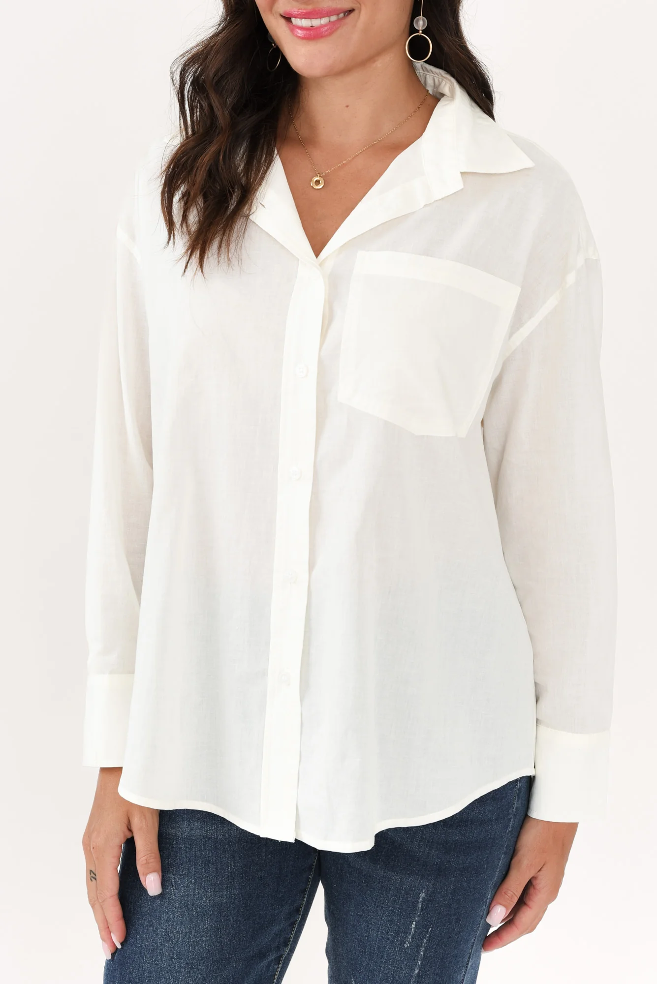 Seattle Ivory Cotton Shirt - Image 6