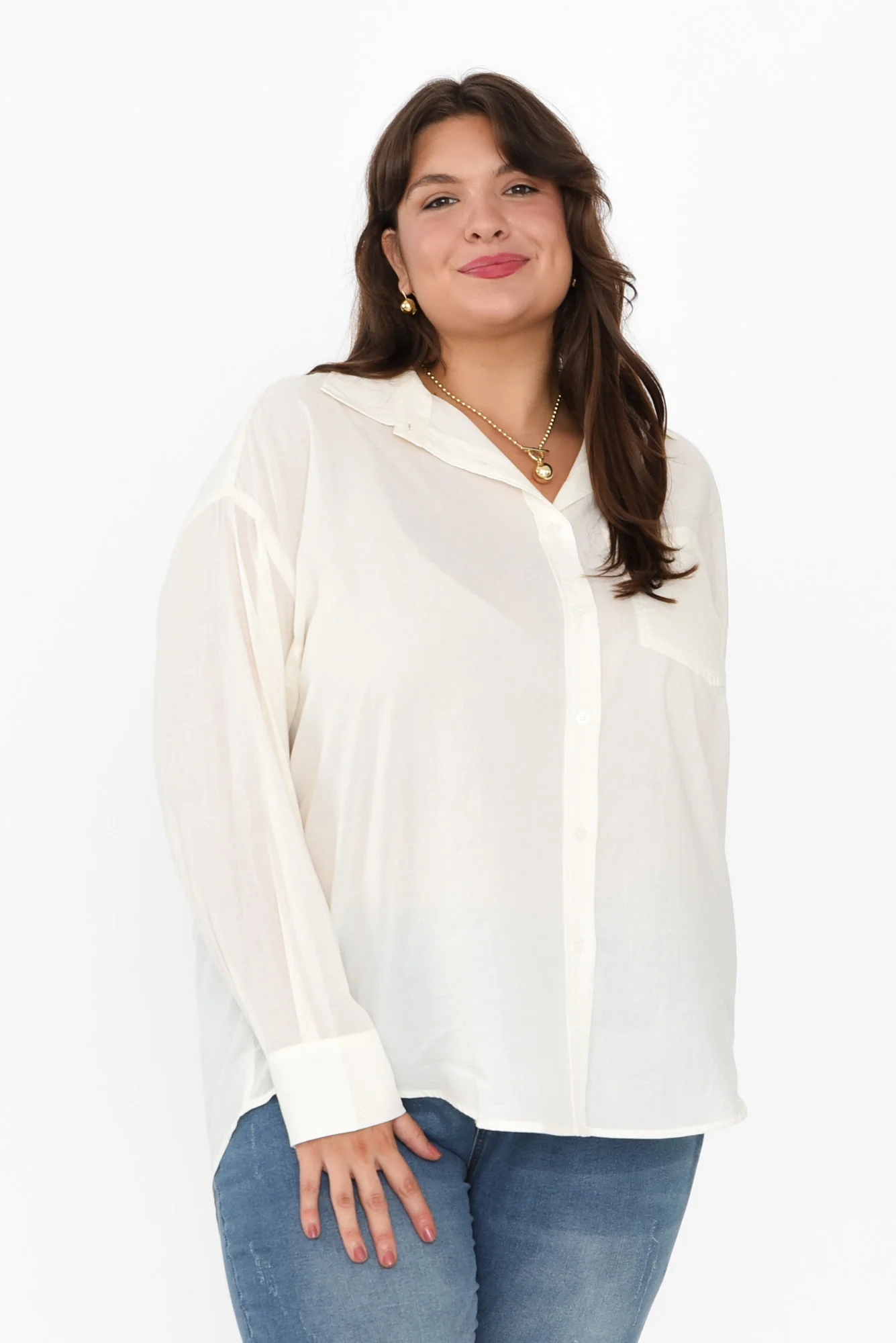 Seattle Ivory Cotton Shirt - Image 7