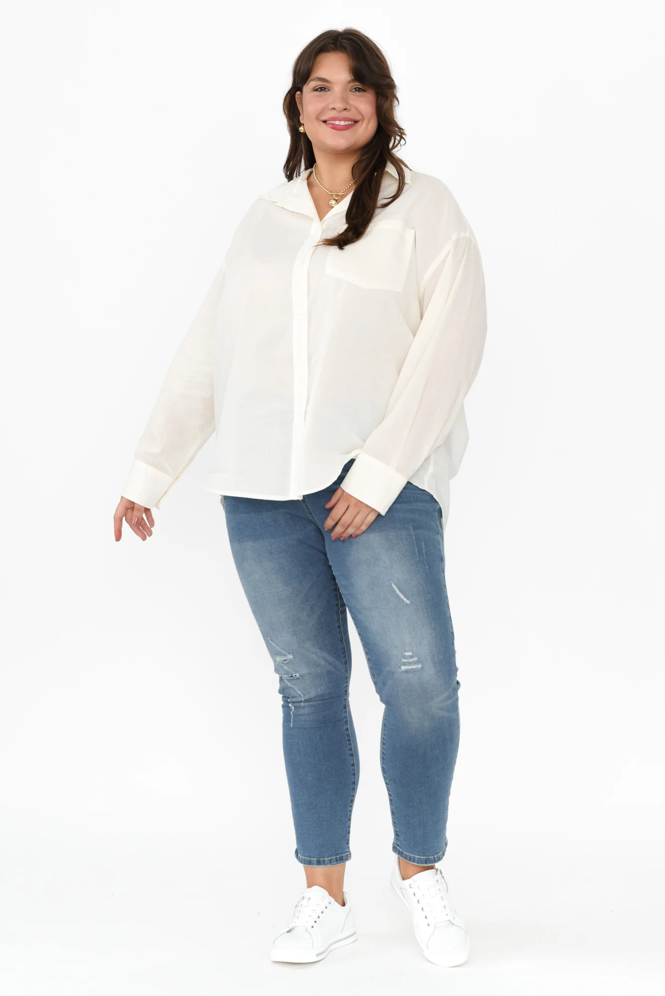 Seattle Ivory Cotton Shirt - Image 8