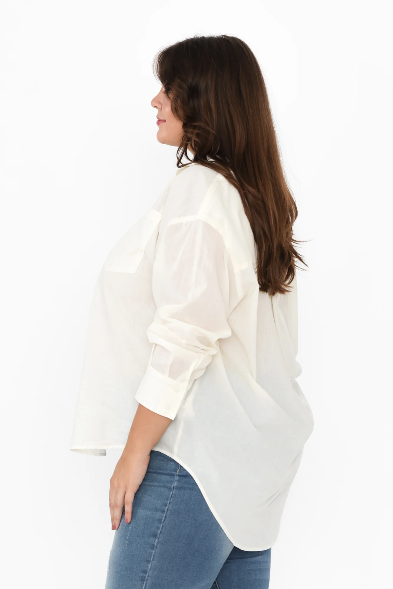 Seattle Ivory Cotton Shirt - Image 9