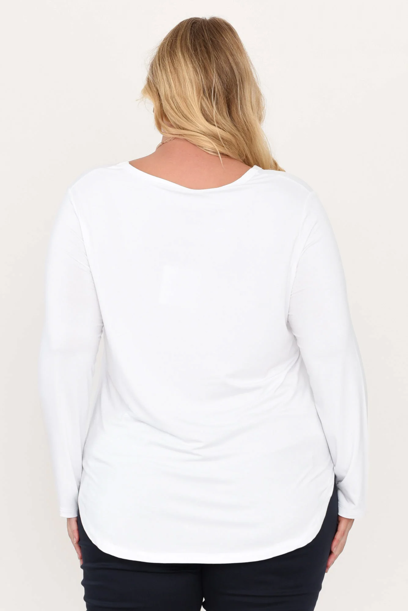 Sia White Bamboo V Neck Top - Image 11