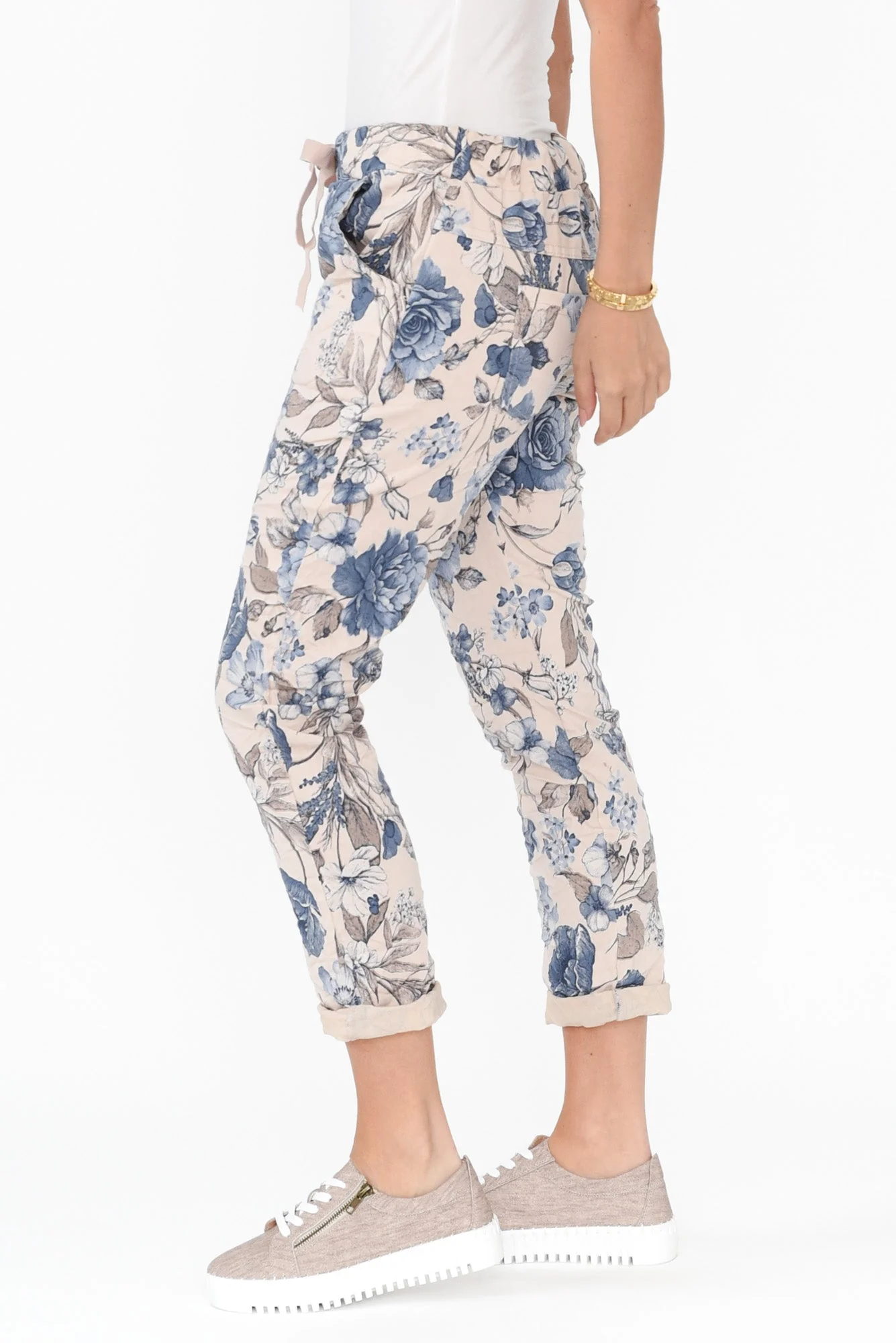 Simpson Pink Floral Stretch Pants - Image 3