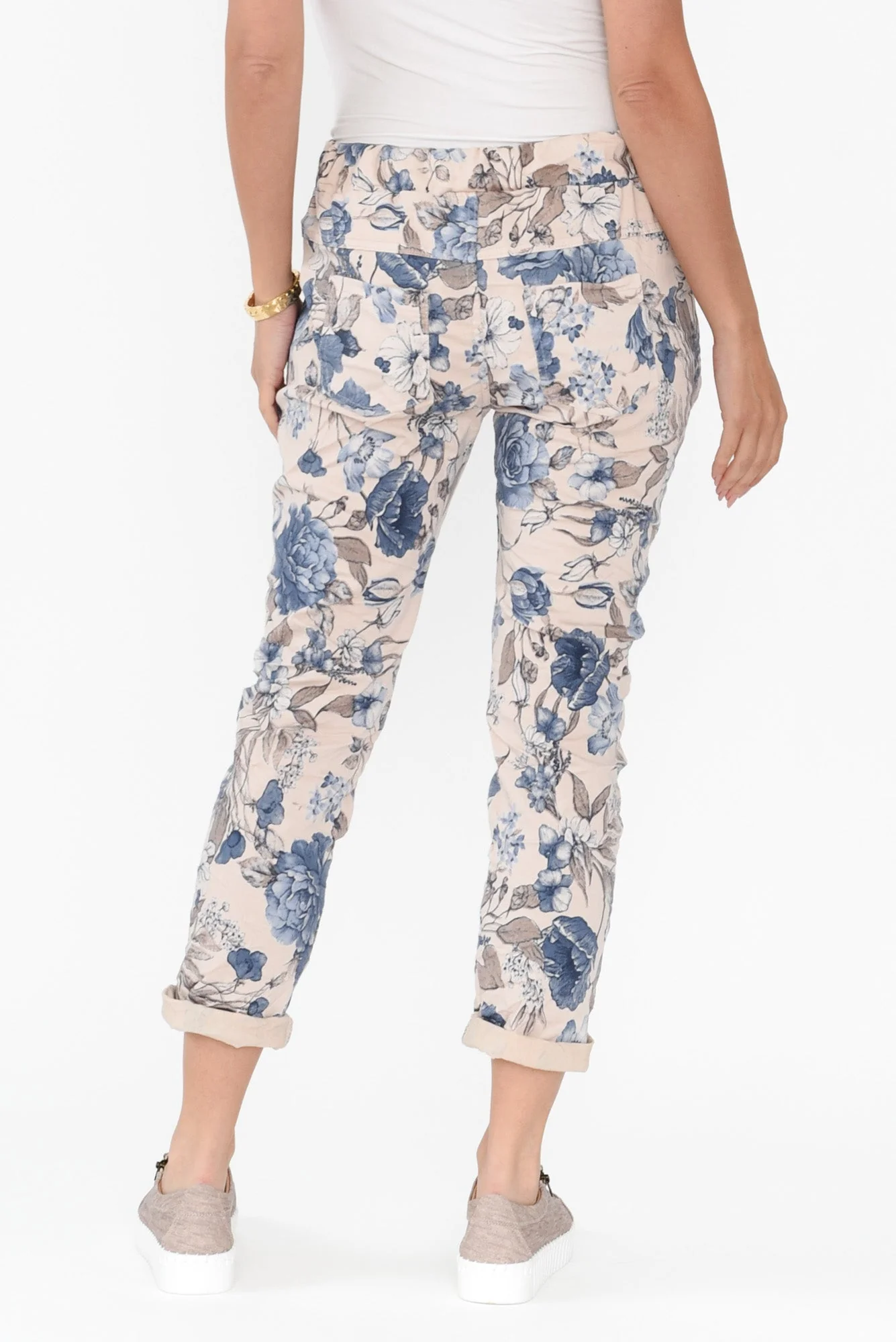 Simpson Pink Floral Stretch Pants - Image 4