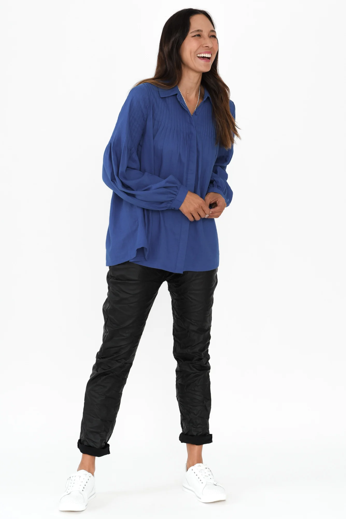 Sky Blue Linen Blend Shirt - Image 6