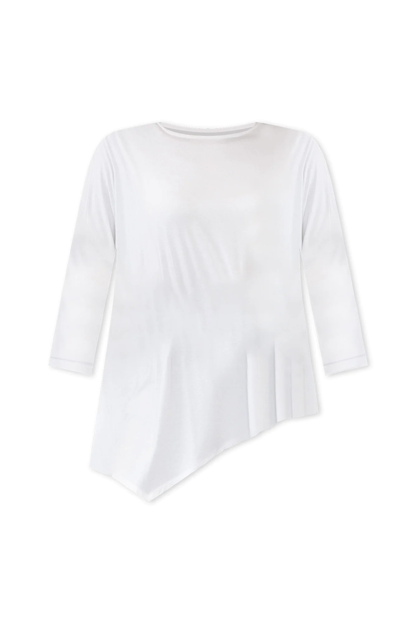 Susie White Asymmetrical Bamboo Top - Image 4
