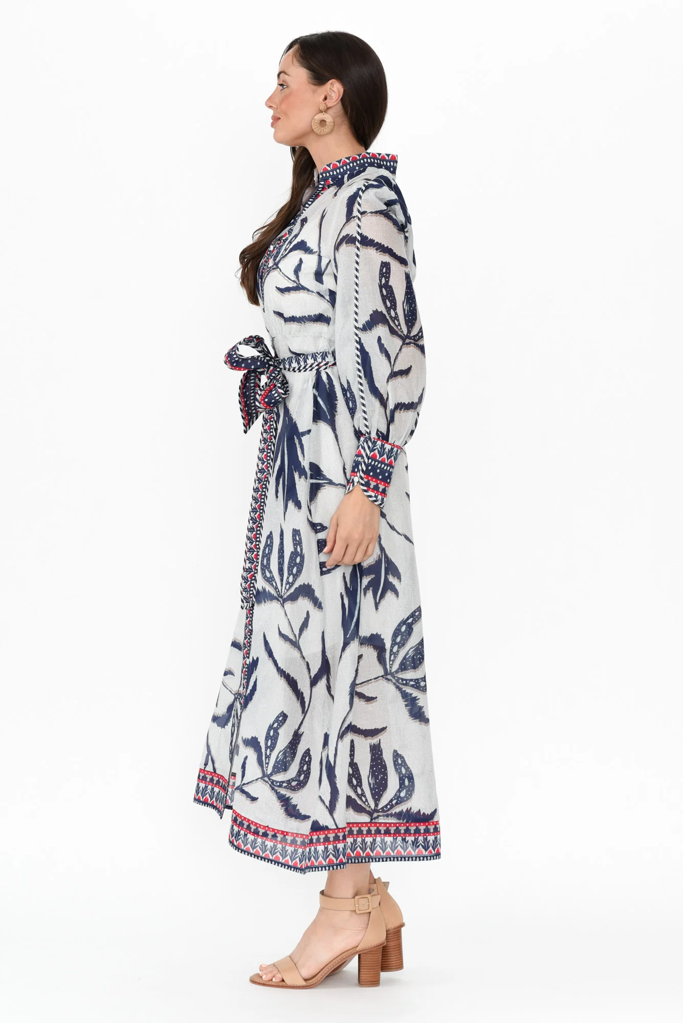 Tierra Palm Shadow Cotton Silk Dress - Image 4