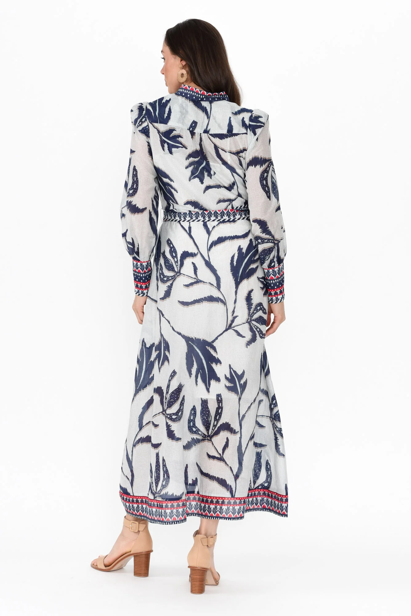 Tierra Palm Shadow Cotton Silk Dress - Image 5
