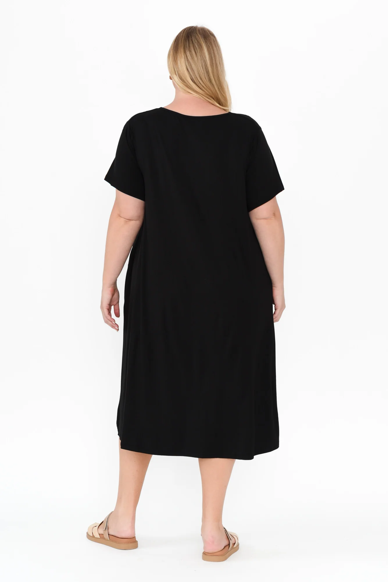 Tiffany Black Bamboo Tee Dress - Image 11