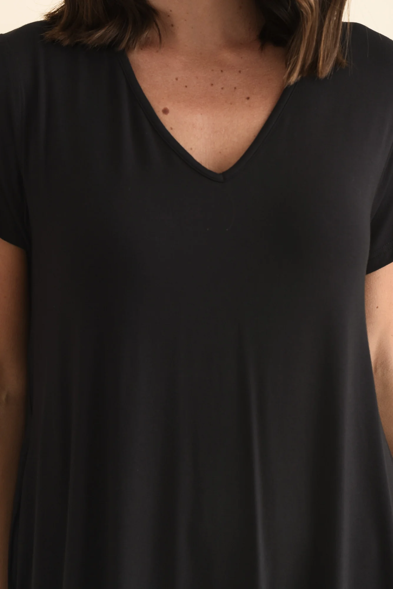 Tiffany Black Bamboo Tee Dress - Image 6