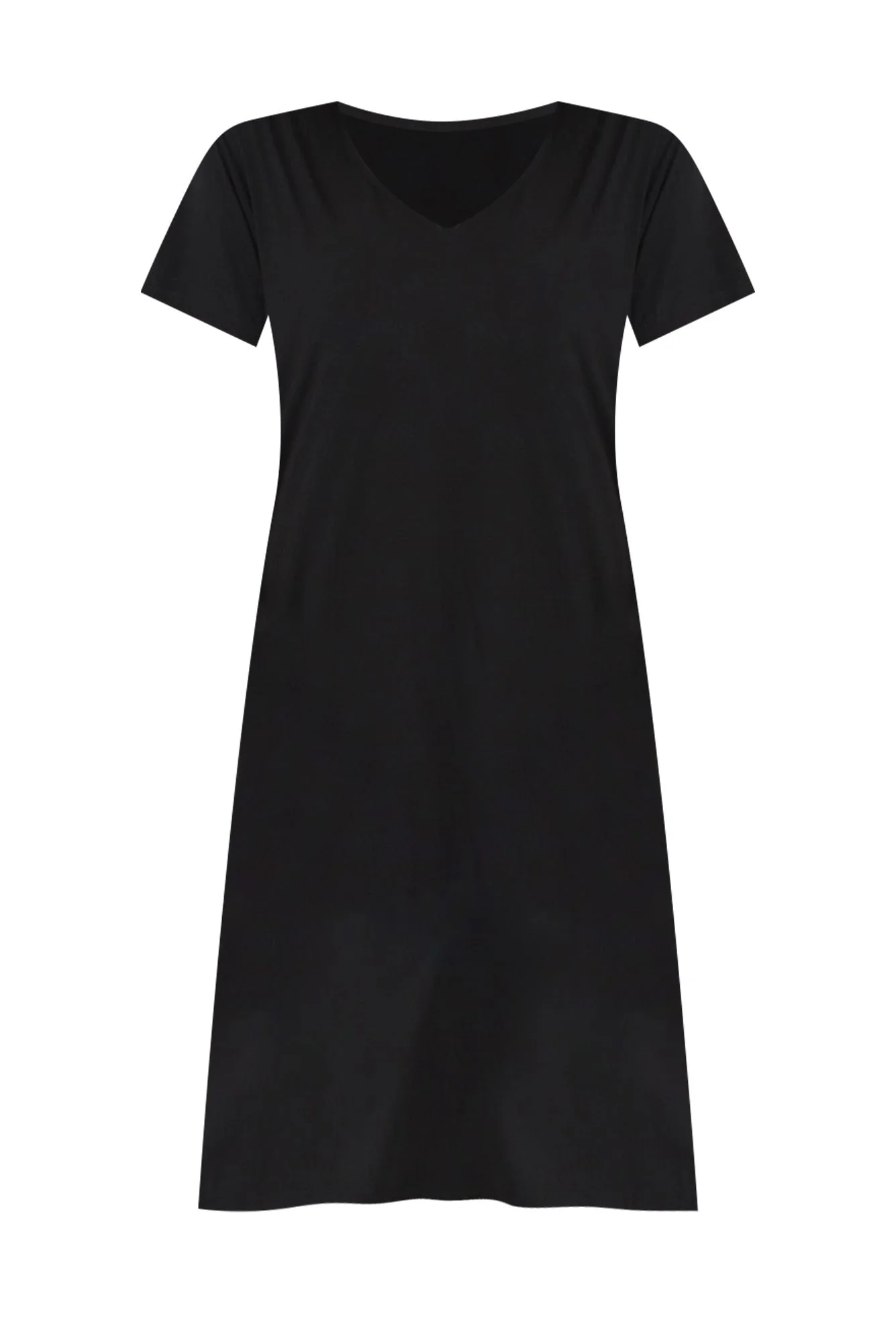 Tiffany Black Bamboo Tee Dress - Image 7