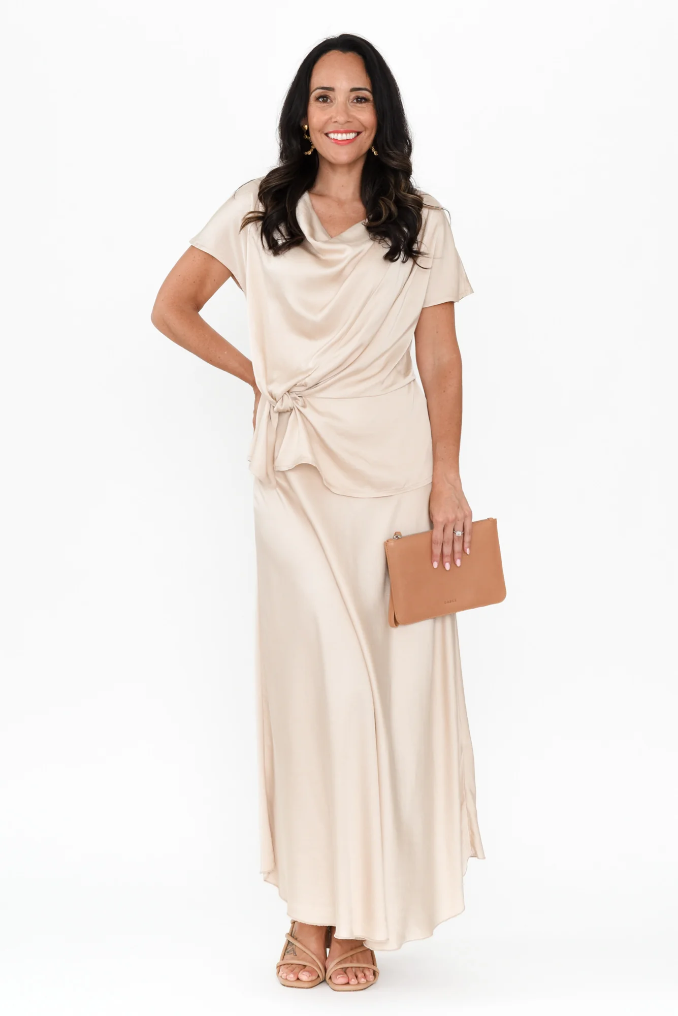 Tilba Champagne Maxi Skirt - Image 4