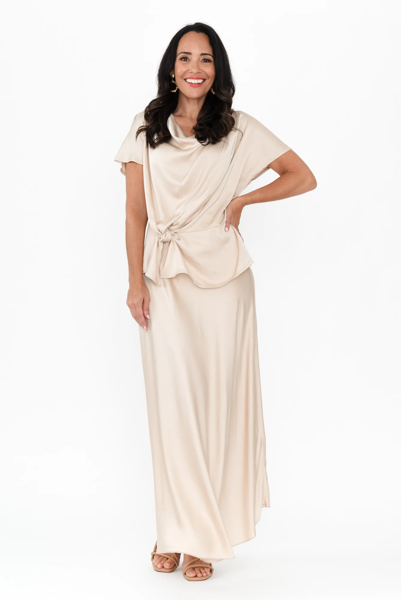 Tilba Champagne Maxi Skirt - Image 8