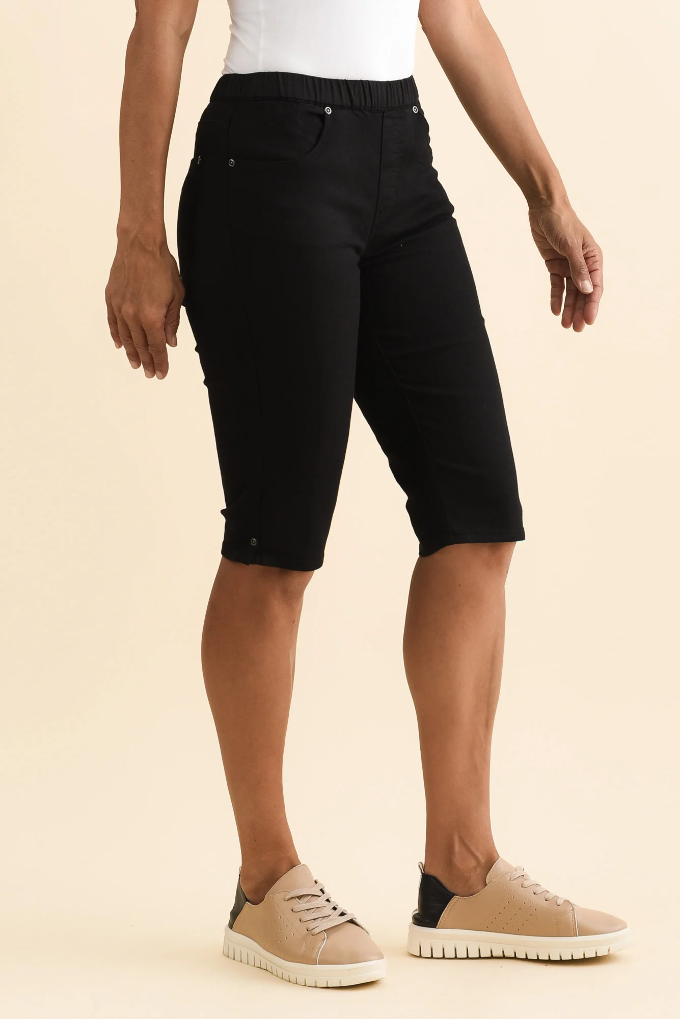 Tora Black Stretch Shorts - Image 3