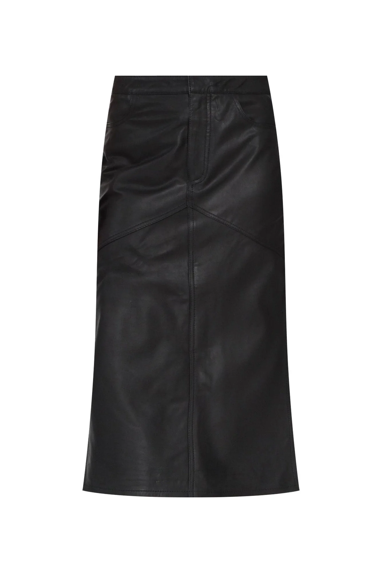 Underground Black Leather Split Skirt - Image 3