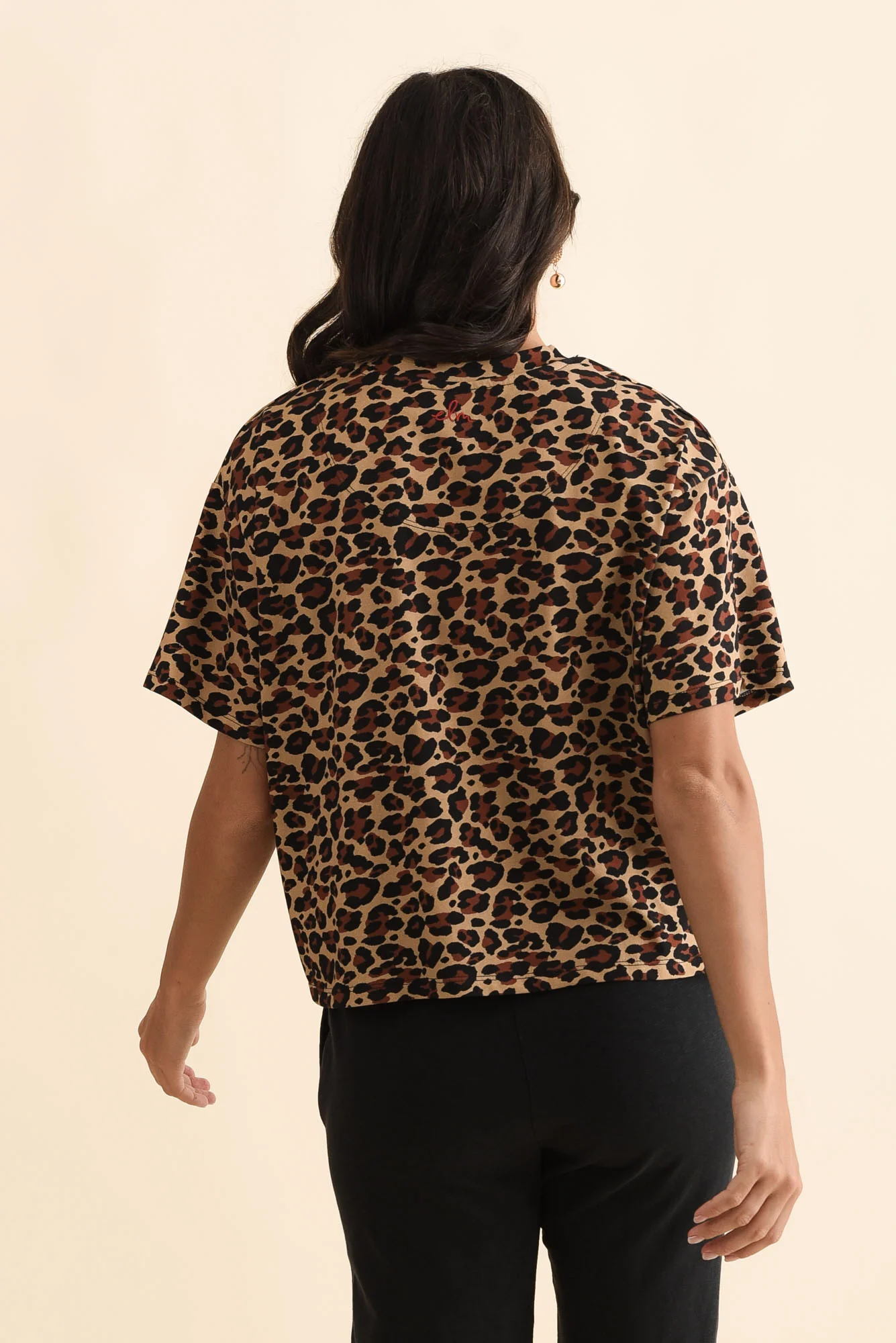 Vena Brown Animal Cotton Tee - Image 4