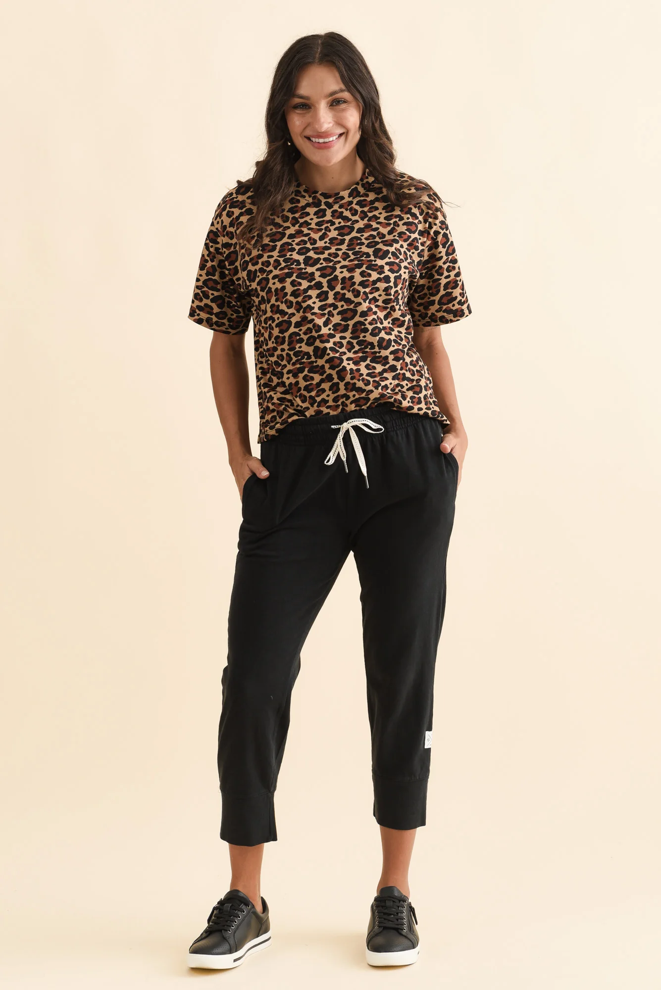 Vena Brown Animal Cotton Tee - Image 6
