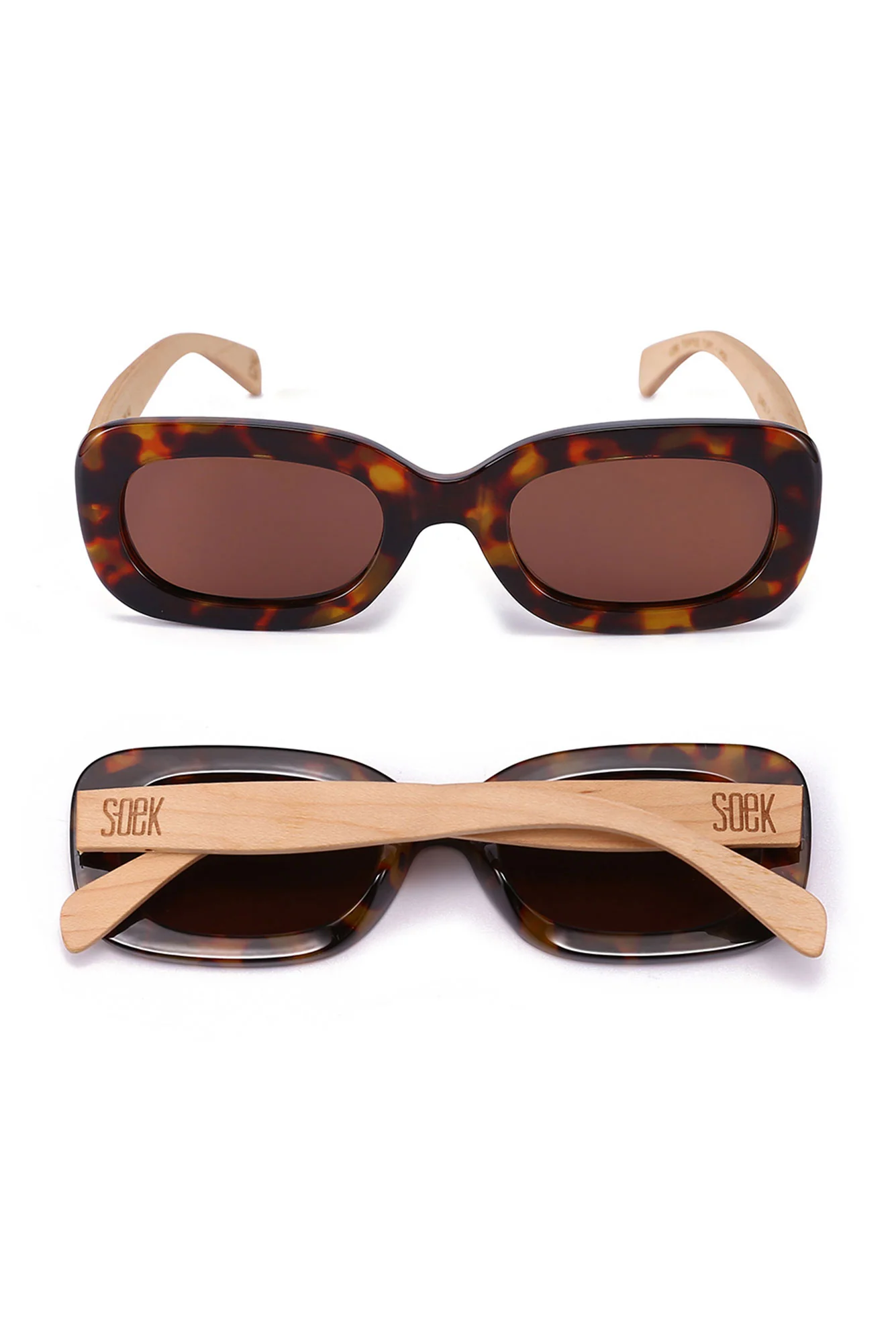 Vibe Tortoiseshell Wooden Sunglasses - Image 3