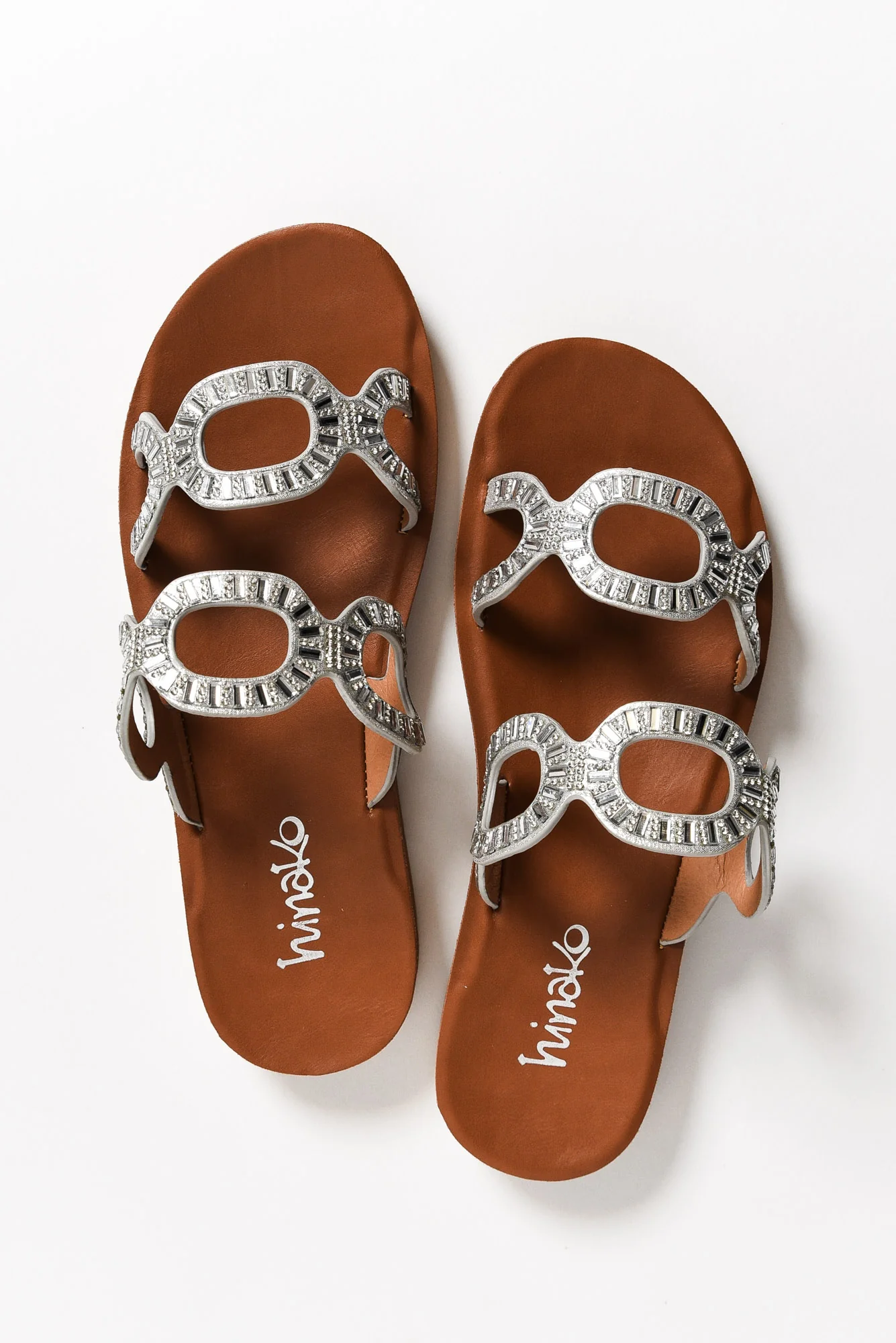 Wembley Silver Diamante Slide - Image 5