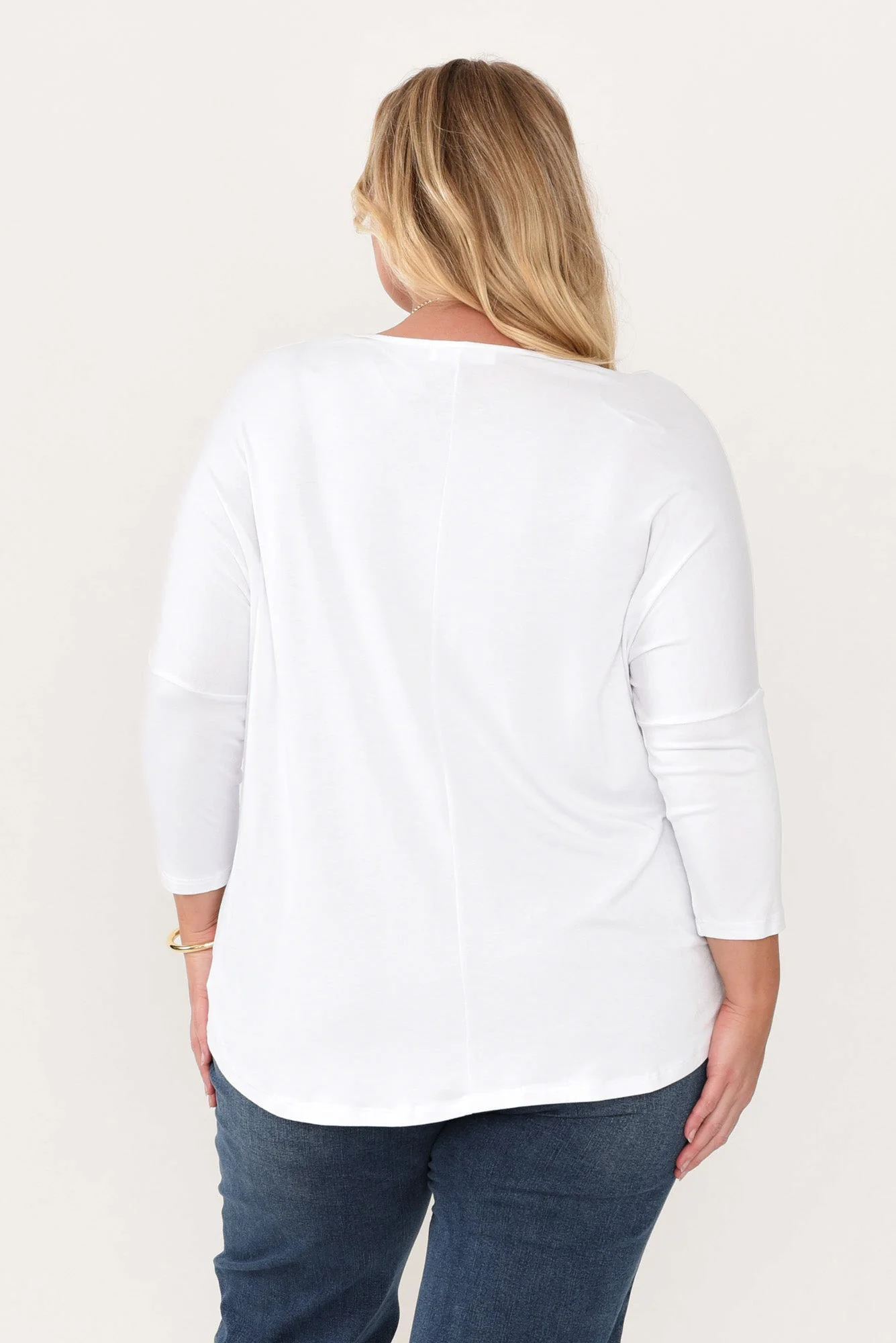 White Milan 3/4 Sleeve Top - Image 11