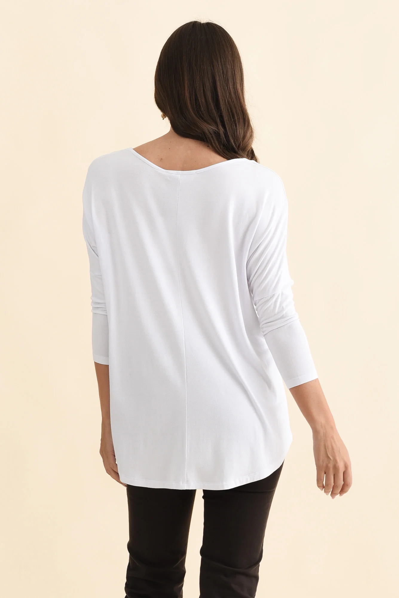 White Milan 3/4 Sleeve Top - Image 4