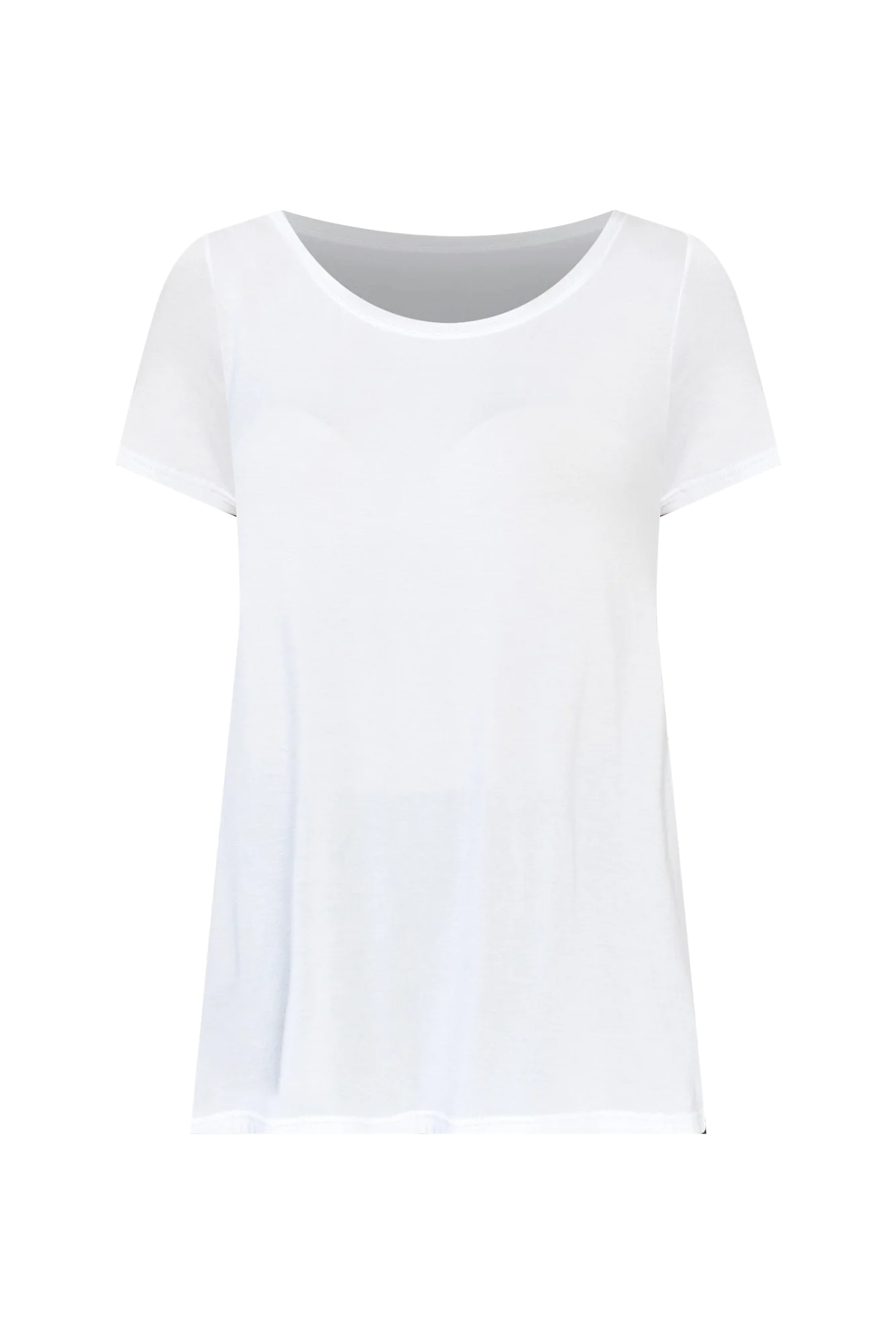 White Micro Modal Swing Tee - Image 3