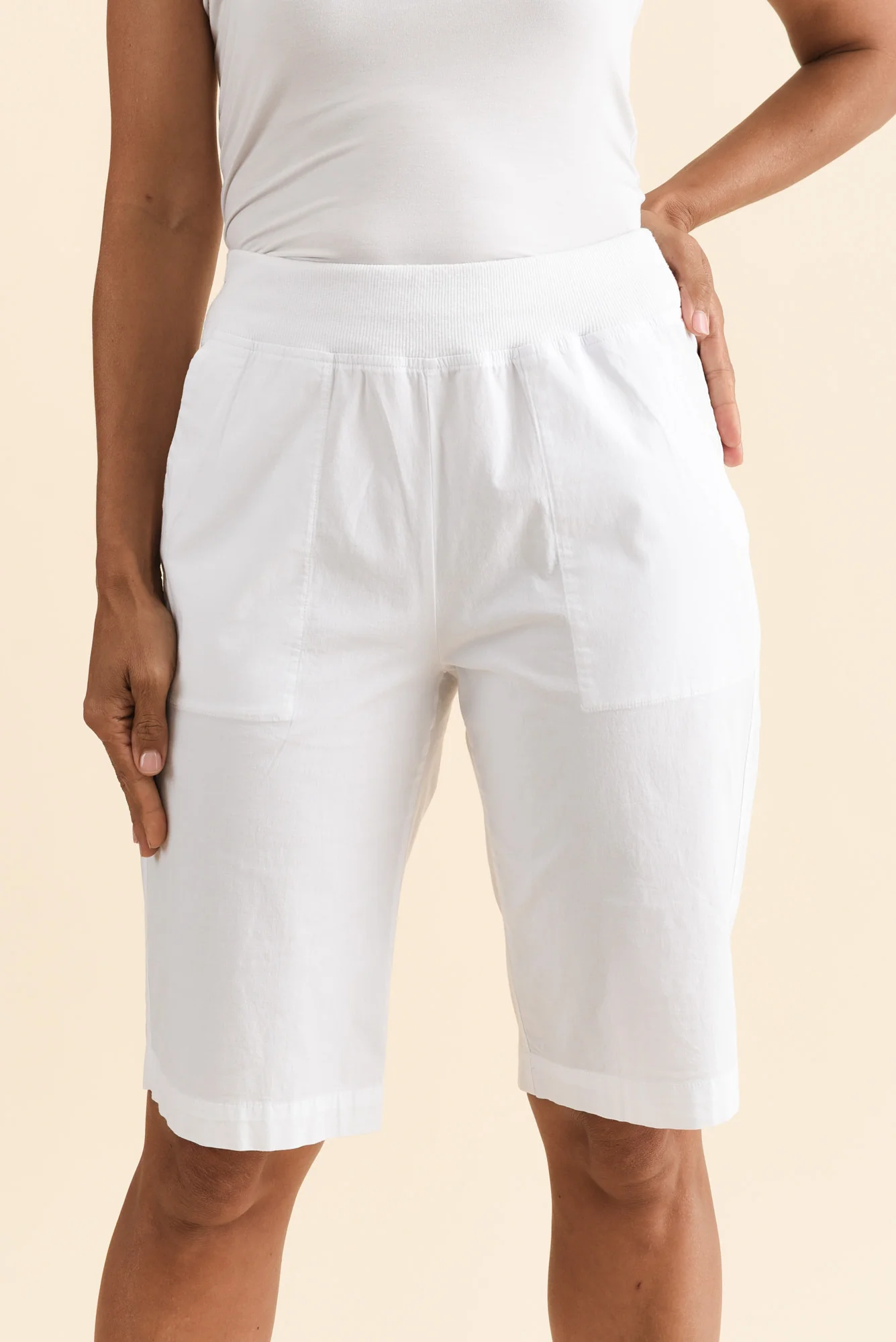 Wilson White Cotton Shorts - Image 6