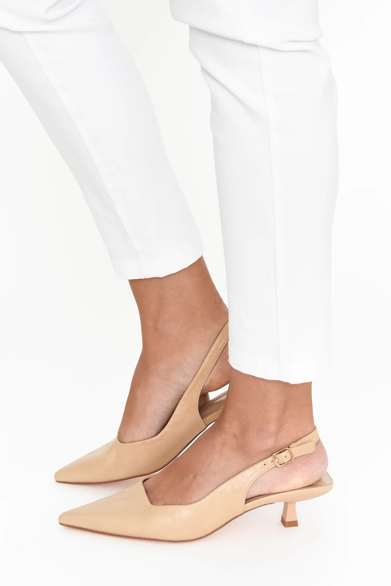 Wizz Beige Slingback Heel - Image 5